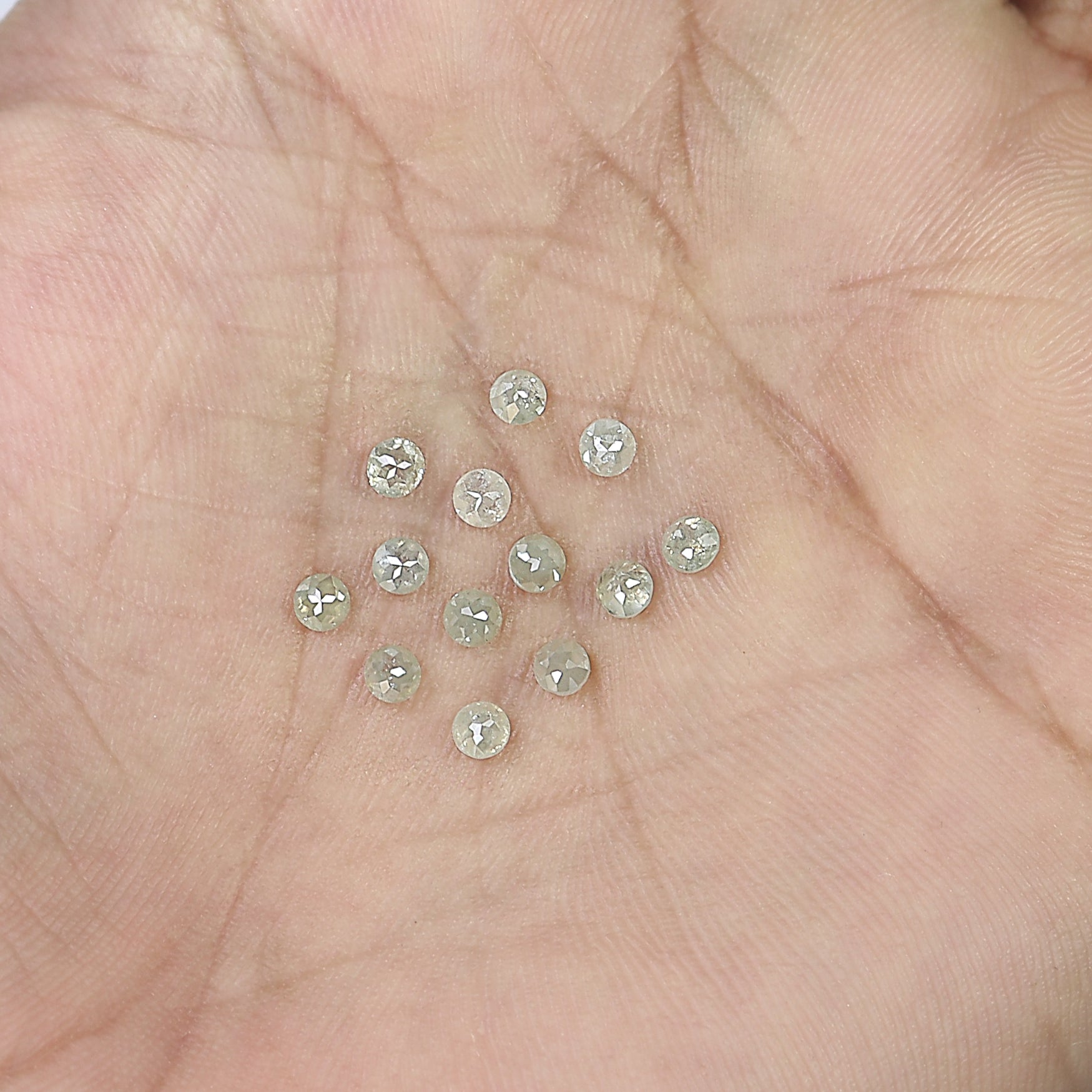 1.48 CT Natural Loose Round Rose Cut Diamond Grey Color Round Shape Diamond 2.70 MM Natural Loose Grey Color Round Rose Cut Diamond KQ185