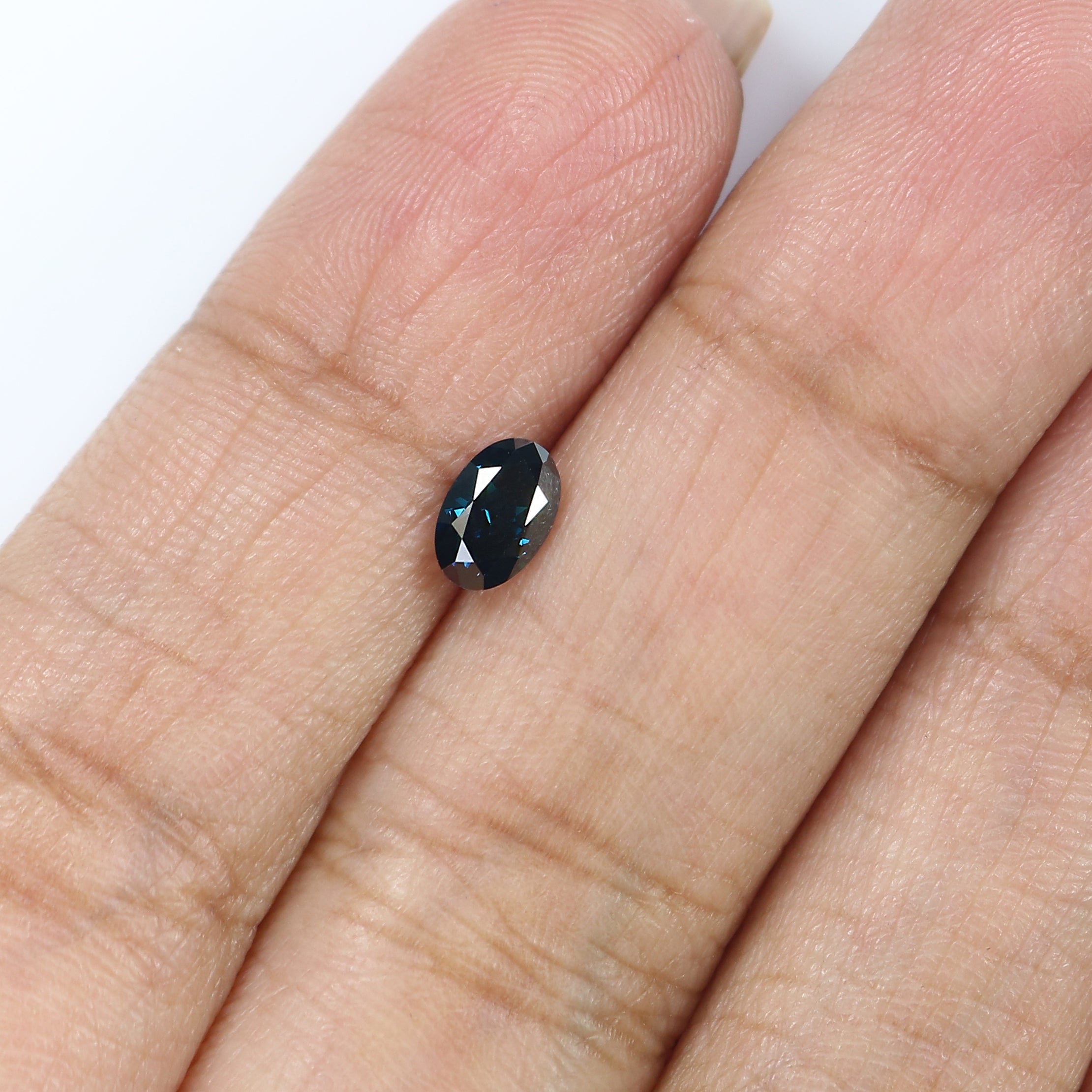 0.55 CT Natural Loose Oval Shape Diamond Blue Color Oval Shape Diamond 6.00 MM Natural Blue Color Diamond Oval Brilliant Cut Diamond QL8522
