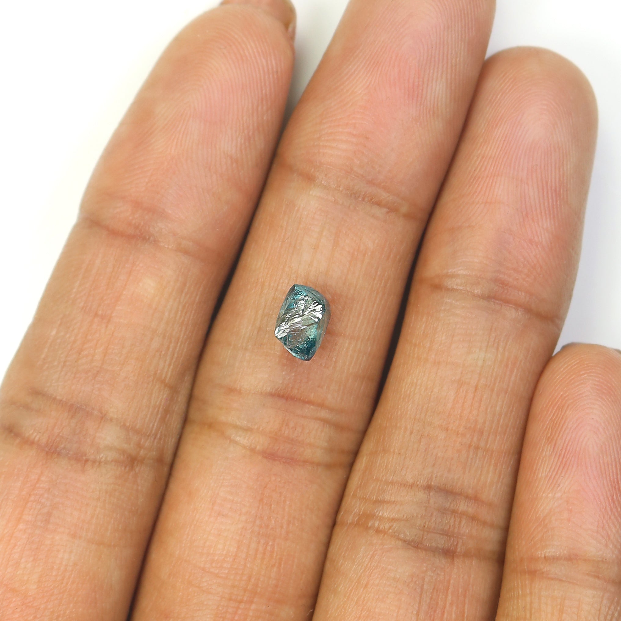 1.20 CT Natural Loose Rough Shape Diamond Blue Color Rough Cut Diamond 6.85 MM Natural Loose Blue Diamond Rough Irregular Cut Diamond L3554