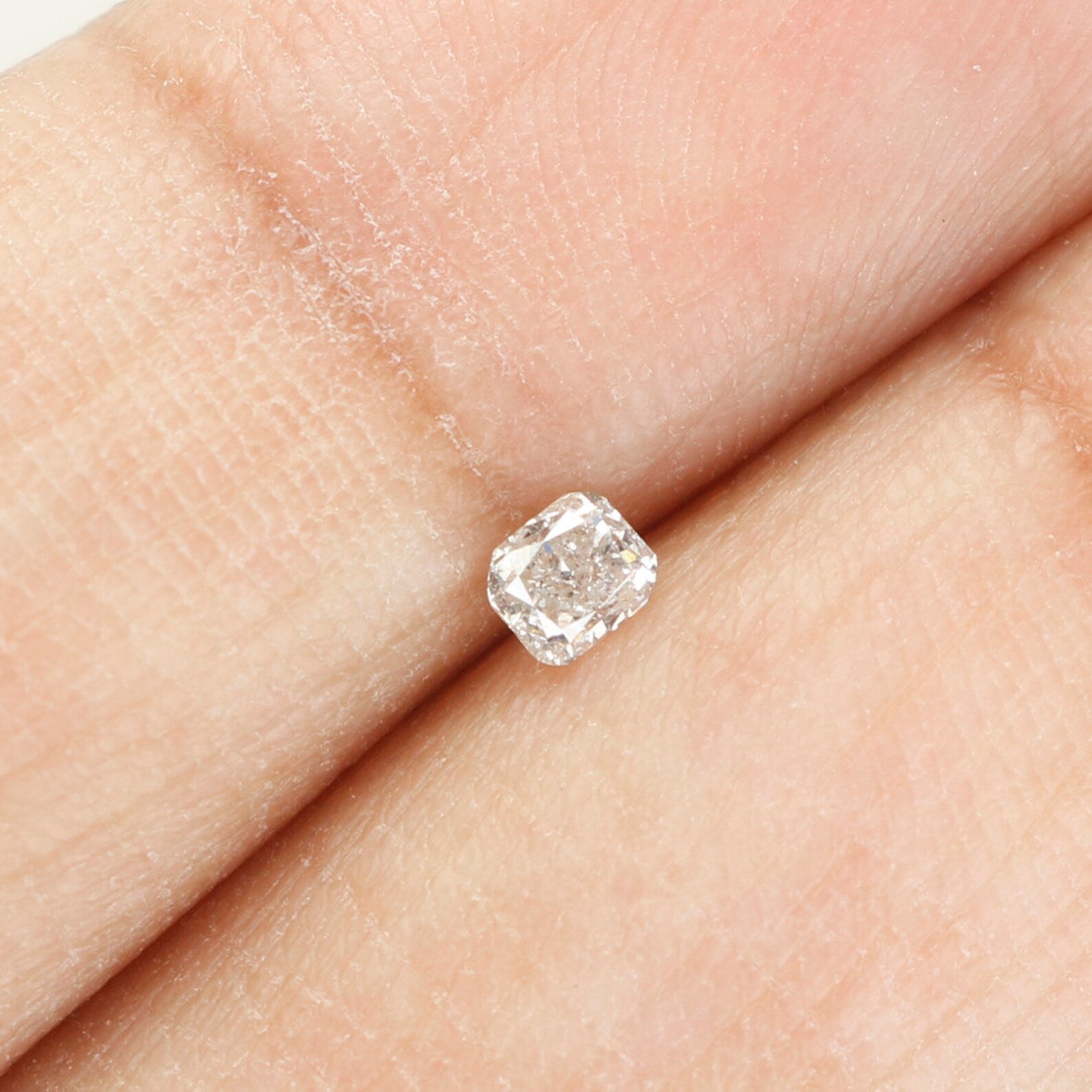 0.13 Ct Natural Loose Diamond, Cushion Diamond, White Diamond, Polished Diamond, Real Diamond, Rustic Diamond, Antique Diamond N6531