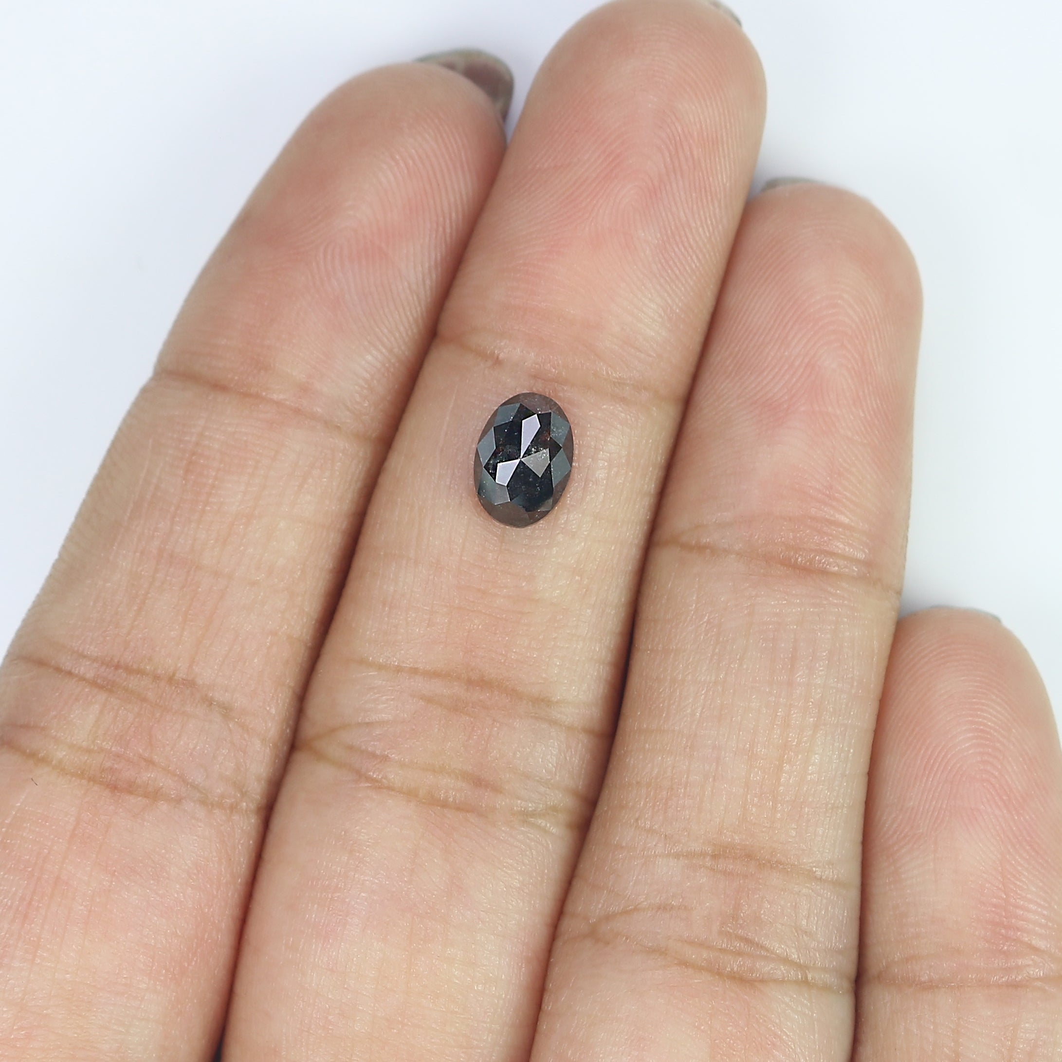 1.08 Ct Natural Loose Oval Shape Diamond Salt And Pepper Oval Cut Diamond 7.25 MM Natural Loose Diamond Oval Shape Rose Cut Diamond LQ1933