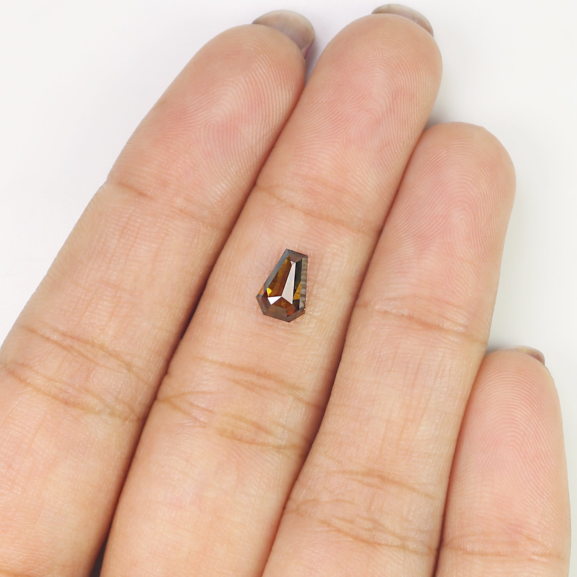 0.79 CT Natural Loose Coffin Cut Diamond Brown Color Coffin Shape Diamond 6.70 MM Natural Loose Brown Diamond Coffin Rose Cut Diamond LQ374