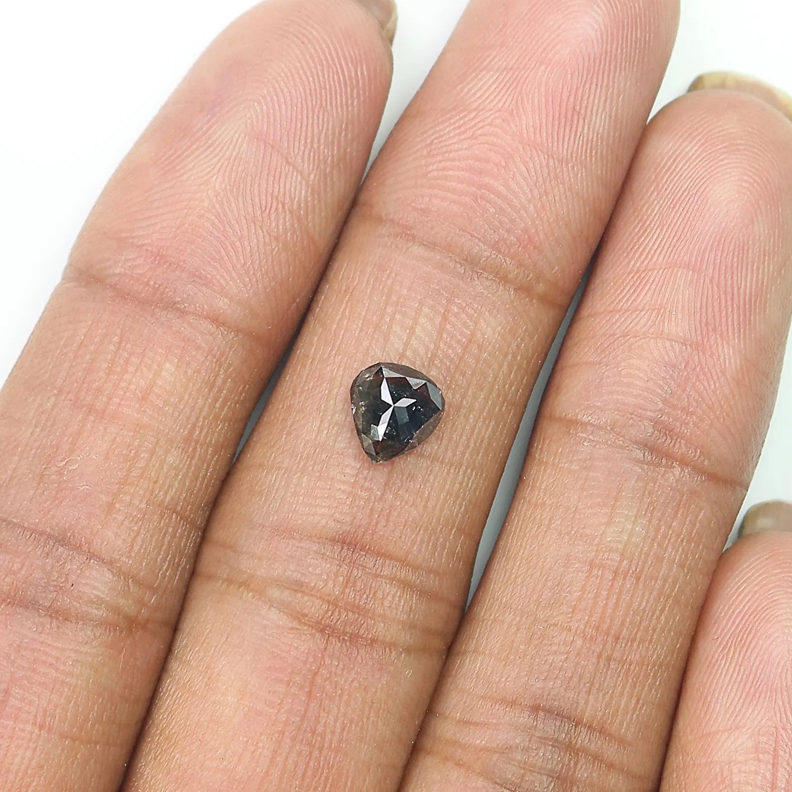 0.85 CT Natural Loose Heart Shape Diamond Salt And Paper Heart Cut Diamond 6.40 MM Natural Loose Diamond Heart Shape Rose Cut Diamond QN7701