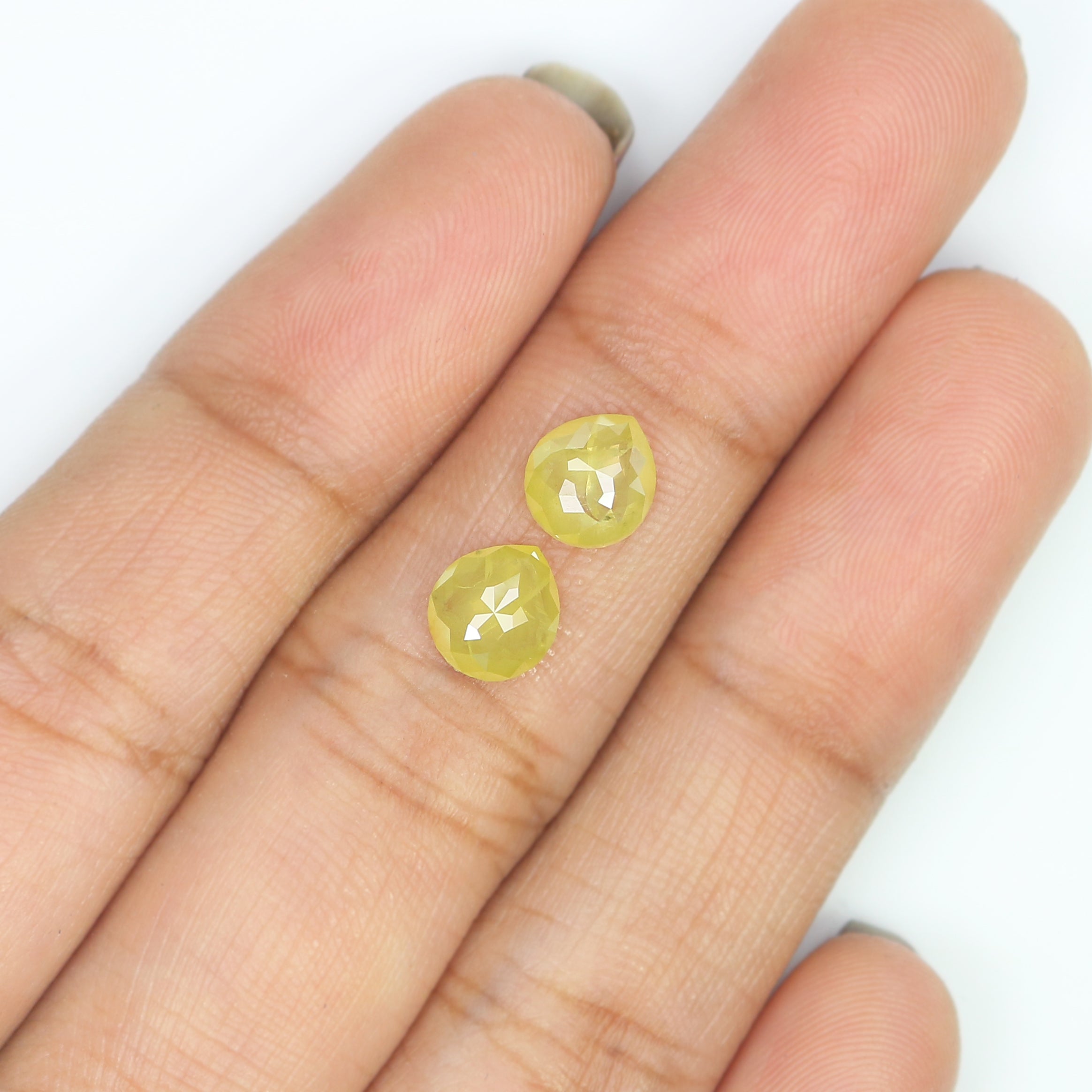 1.54 CT Natural Loose Pear Shape Pair Diamond Yellow Color Diamond 6.75 MM Natural Loose Diamond Pear Cut Diamond Pear Pair Diamond KQ2723