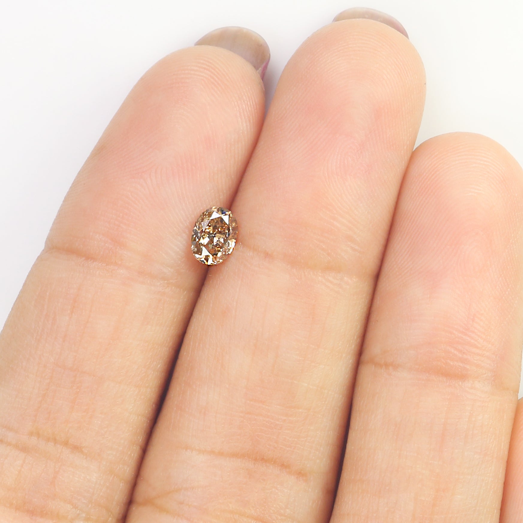 0.38 CT Natural Loose Oval Shape Diamond Brown Color Oval Cut Diamond 5.05 MM Natural Loose Brown Color Oval Brilliant Cut Diamond LQ836