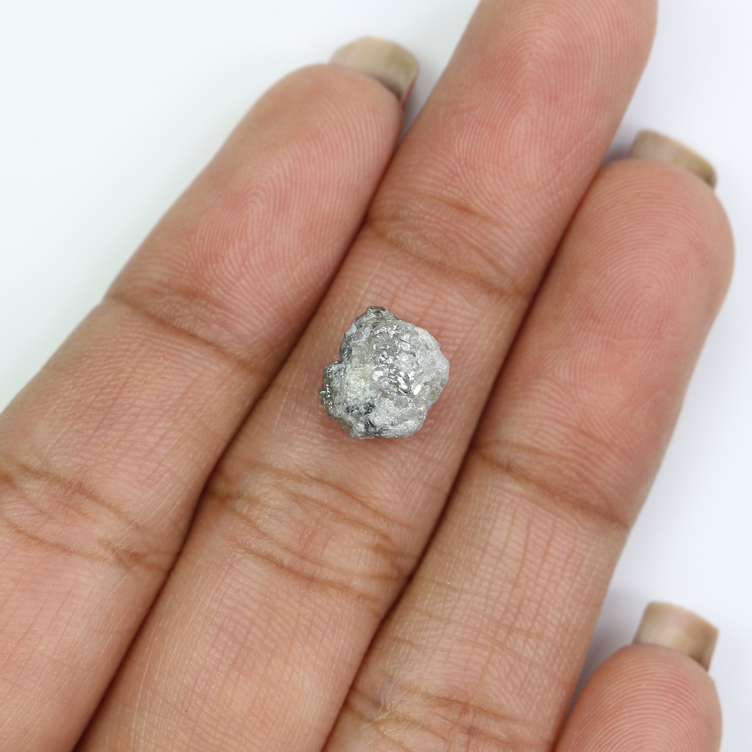 3.14 CT Natural Loose Rough Shape Diamond Grey Color Rough Cut Diamond 8.70 MM Natural Loose Grey Diamond Rough Irregular Cut Diamond LQ2796