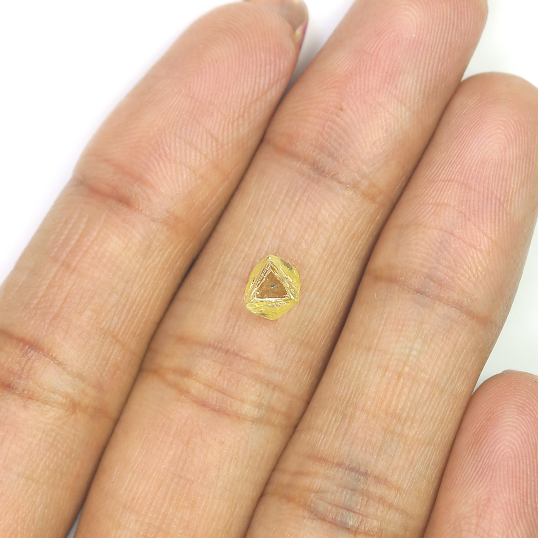 1.28 CT Natural Loose Rough Shape Diamond Yellow Color Rough Cut Diamond 6.65 MM Natural Yellow Diamond Rough Irregular Cut Diamond L3565