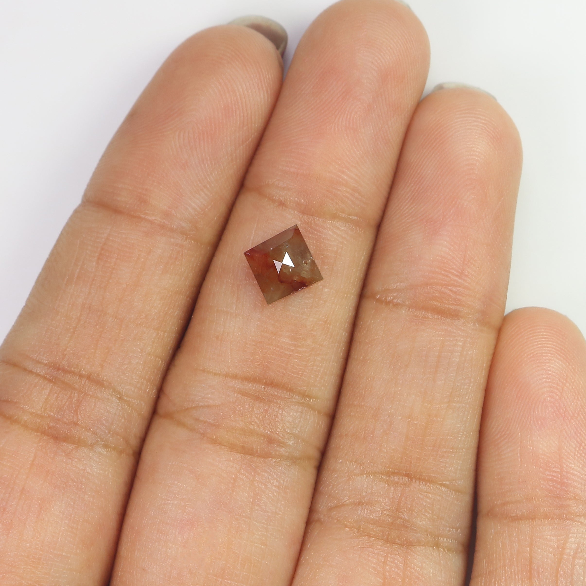 1.04 Ct Natural Loose Kite Shape Diamond Brown Color Kite Cut Diamond 8.05 MM Natural Brown Color Diamond Kite Rose Cut Diamond LQ3353