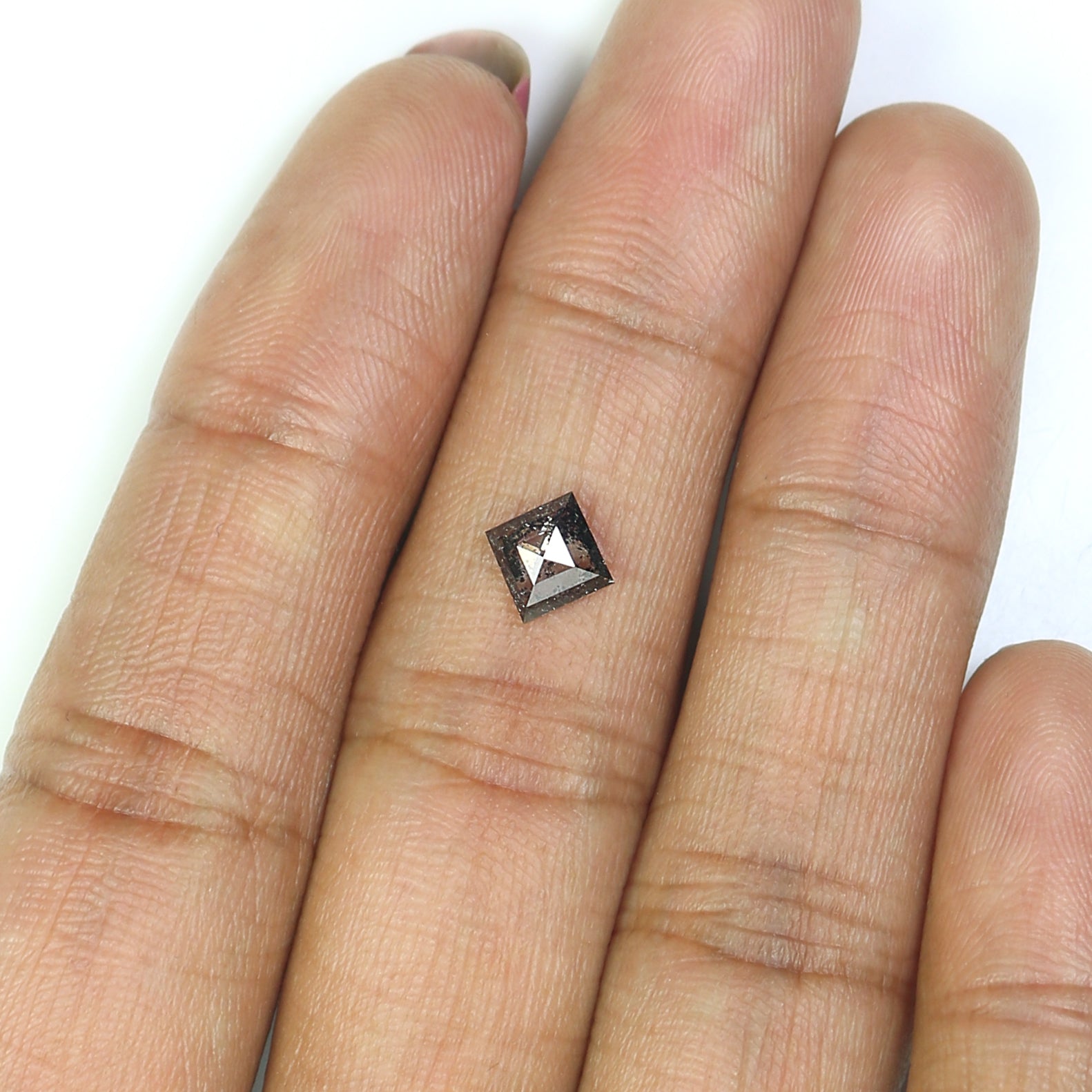 0.70 CT Natural Loose Kite Shape Diamond Salt And Pepper Kite Diamond 7.10 MM Natural Loose Black Grey Color Kite Rose Cut Diamond QN930