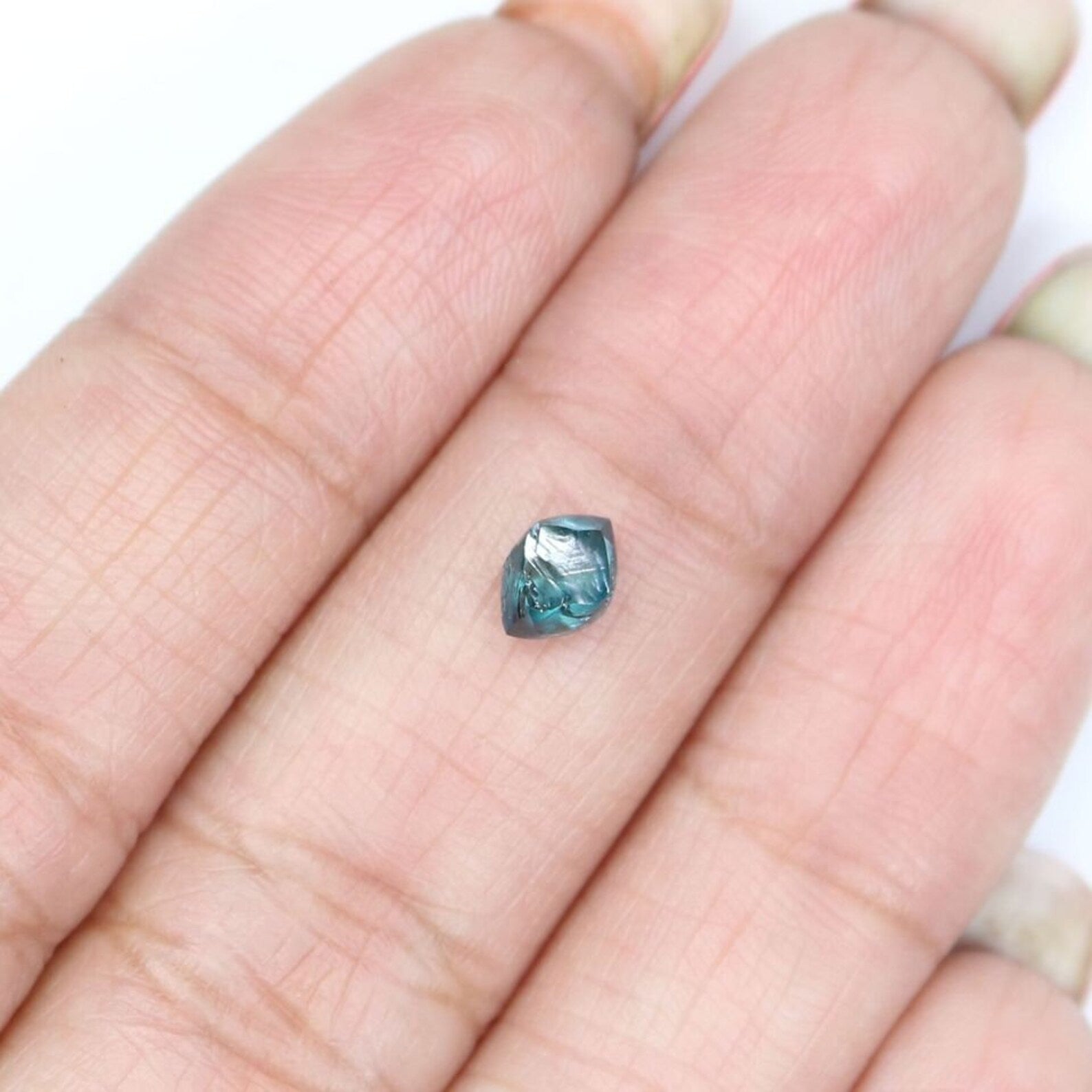 0.71 CT Natural Loose Rough Shape Diamond Blue Color Rough Cut Diamond 5.85 MM Natural Loose Diamond Blue Rough Irregular Cut Diamond NQ2033