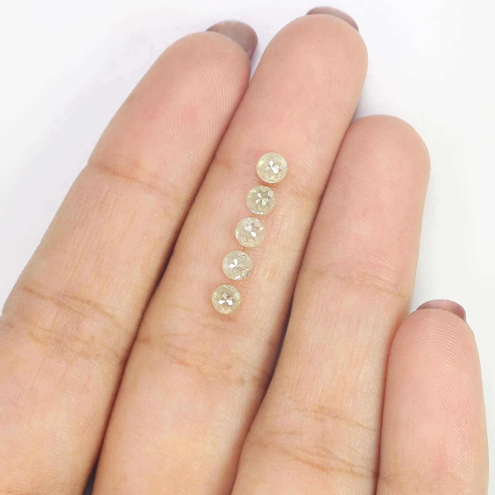 1.35 CT Natural Loose Round Shape Diamond Grey Color Round Diamond 3.50 MM Natural Loose Diamond Grey Color Round Rose Cut Diamond NQ7030