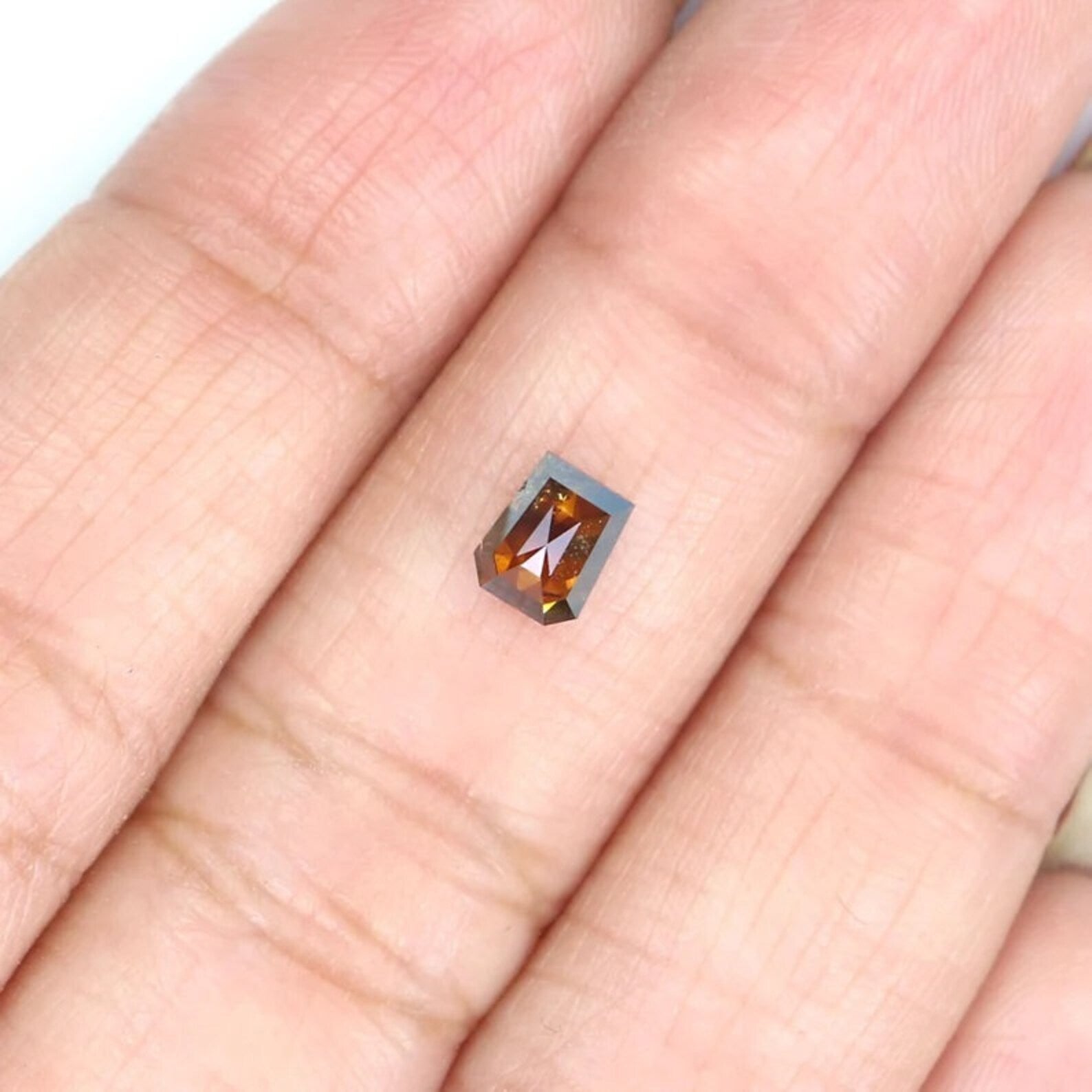 0.72 CT Natural Loose Coffin Shape Diamond Brown Color Coffin Diamond 5.20 MM Natural Diamond Brown Color Coffin Rose Cut Diamond NQ7579