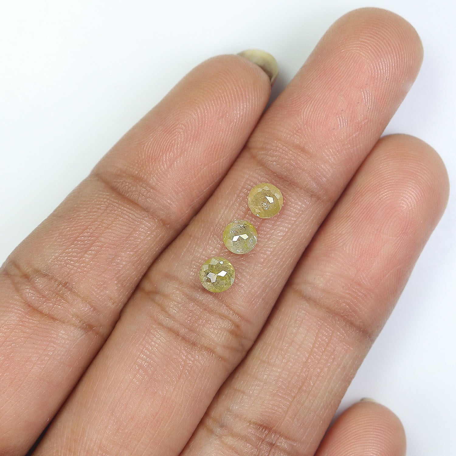 1.16 CT Natural Loose Round Rose Cut Diamond Yellow Color Round Shape Diamond 4.00 MM Natural Yellow Color Round Rose Cut Diamond KQ121