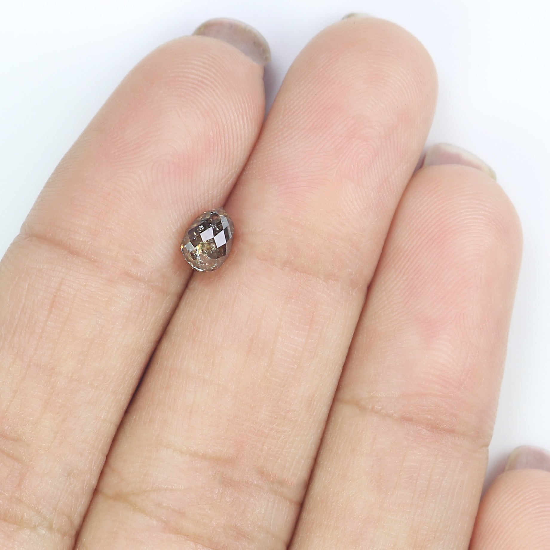 0.79 Ct Natural Loose Briolette Shape Diamond Brown Color Drop Diamond 5.55 MM Natural Loose Brown Color Briolette Rose Cut Diamond LQ9824