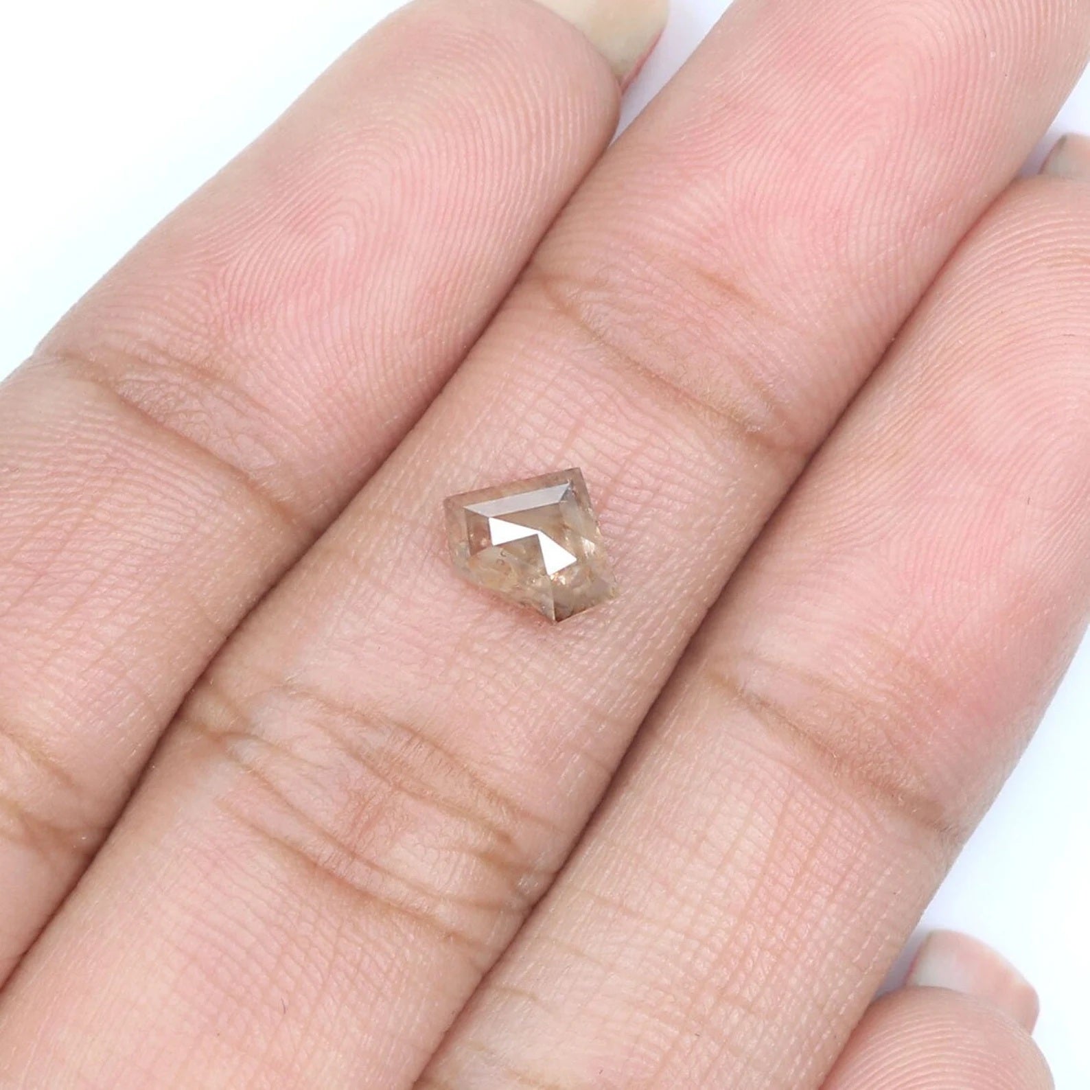0.89 Ct Natural Loose Shield Shape Diamond Grey Brown Color Shield Cut Diamond 5.60 MM Natural Diamond Grey Brown Shield Cut Diamond NQ755