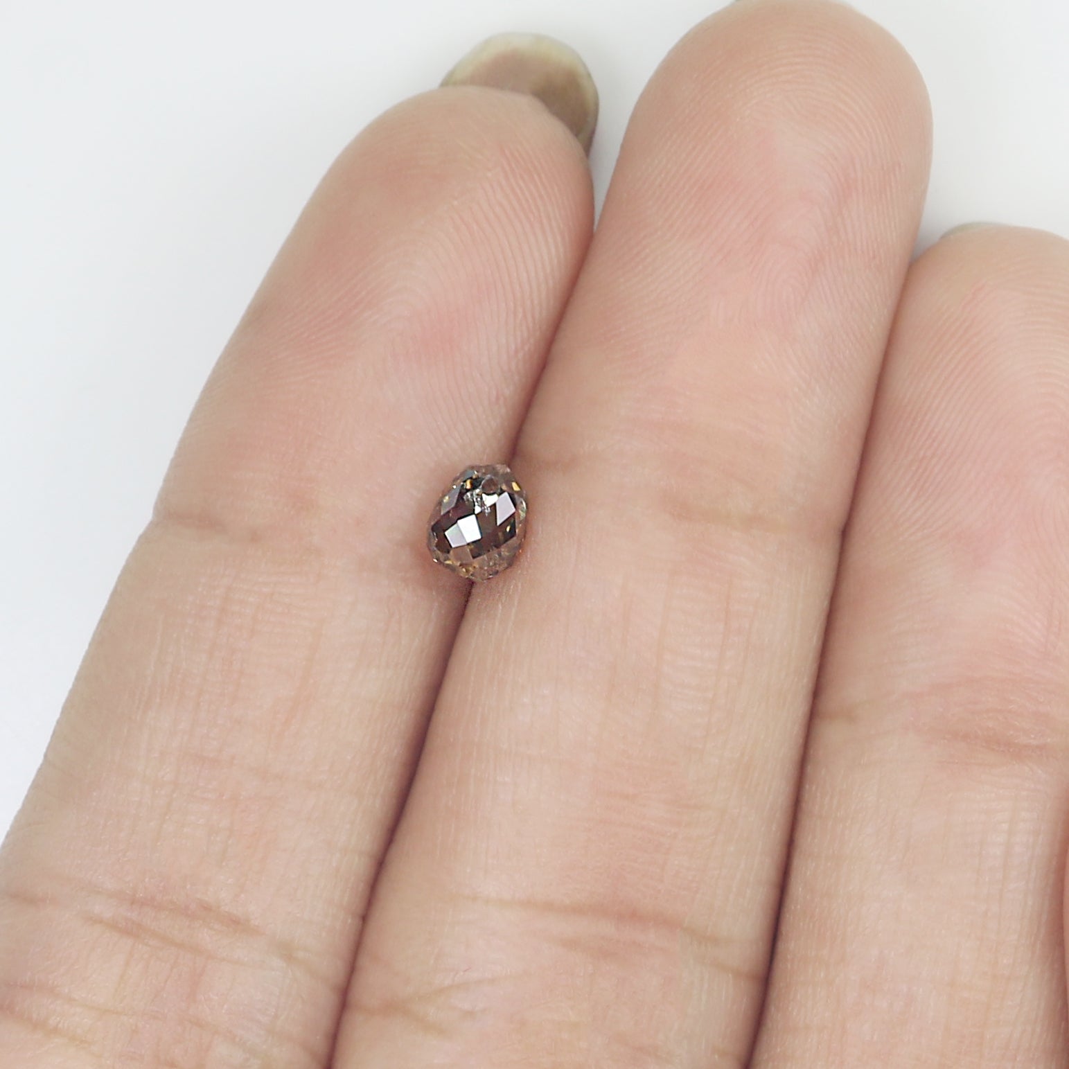 0.75 Ct Natural Loose Briolette Shape Diamond Brown Color Drop Diamond 5.00 MM Natural Loose Brown Color Briolette Rose Cut Diamond LQ126