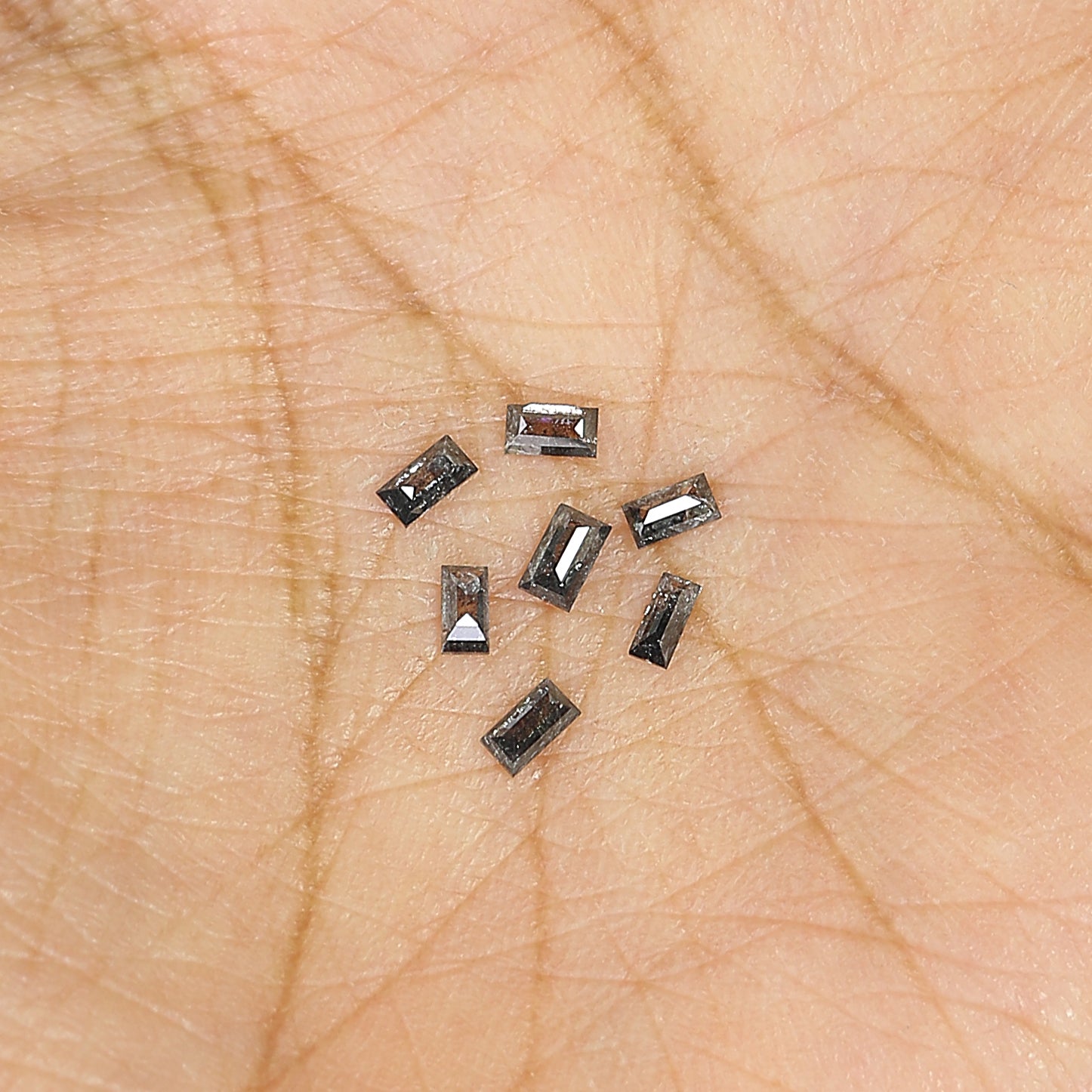 0.65 CT Natural Loose Baguette Diamond Salt And Pepper Baguette Diamond 3.65 MM Natural Loose Baguette Diamond Baguette Shape Diamond LQ2895