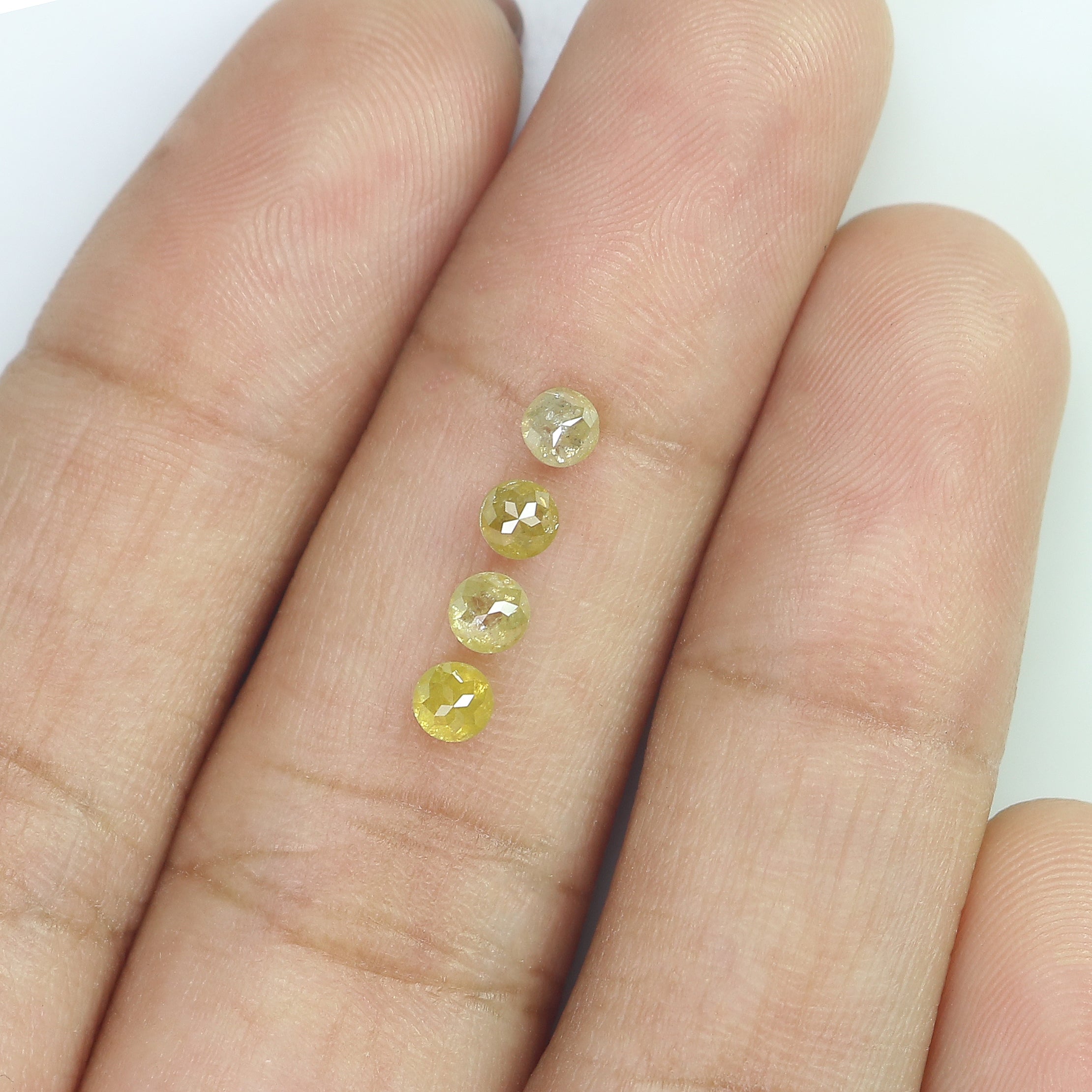 0.73 CT Natural Loose Rose Cut Diamond Yellow Grey Color Round Cut Diamond 3.10 MM Natural Loose Diamond Round Rose Cut Shape Diamond LQ6384