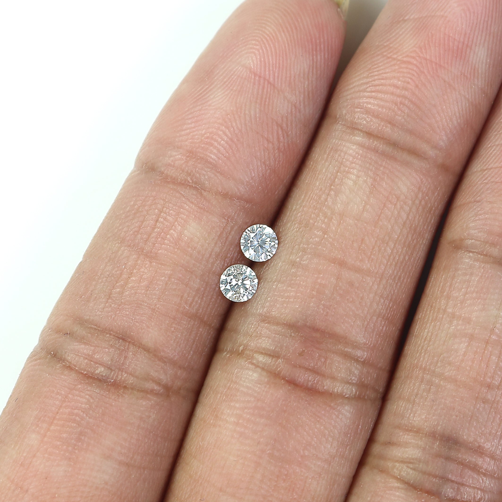 0.34 Ct Natural Loose Round Cut Pair Diamond White - H Color Round Cut Diamond 3.50 MM Natural Diamond Round Brilliant Cut Diamond LQ2190