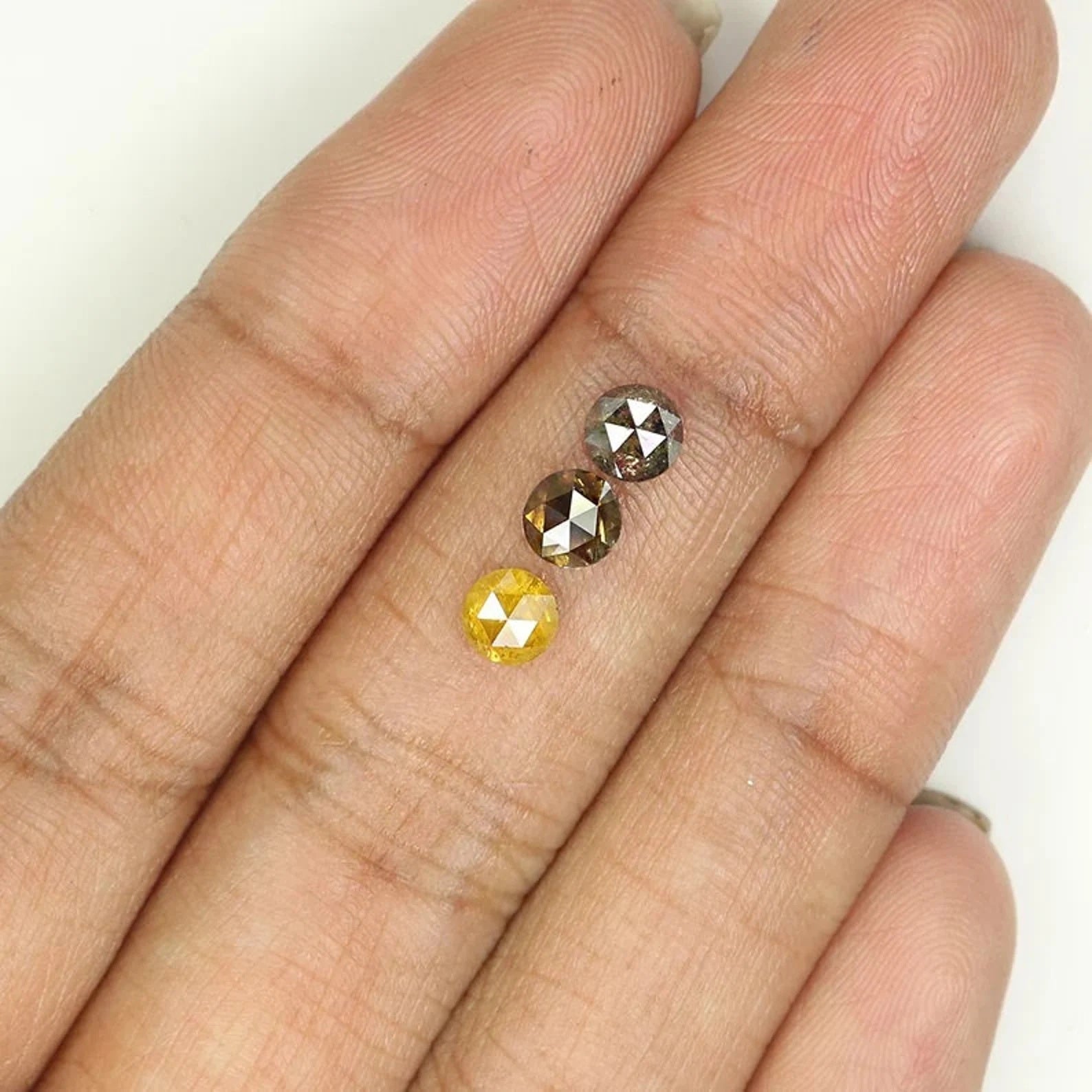 1.35 CT Natural Loose Round Shape Diamond Mix Color Round Cut Diamond 4.40 MM Natural Loose Diamond Mix Color Round Rose Cut Diamond NQ1526