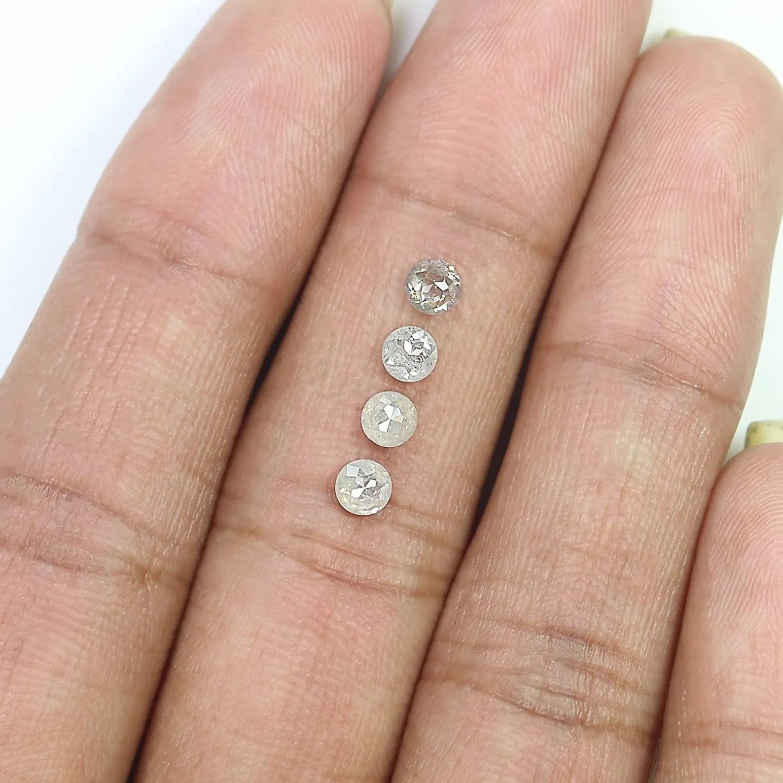0.95 CT Natural Loose Round Rose Cut Diamond Grey Color Round Shape Diamond 3.55 MM Natural Loose Grey Color Round Rose Cut Diamond NQ2573