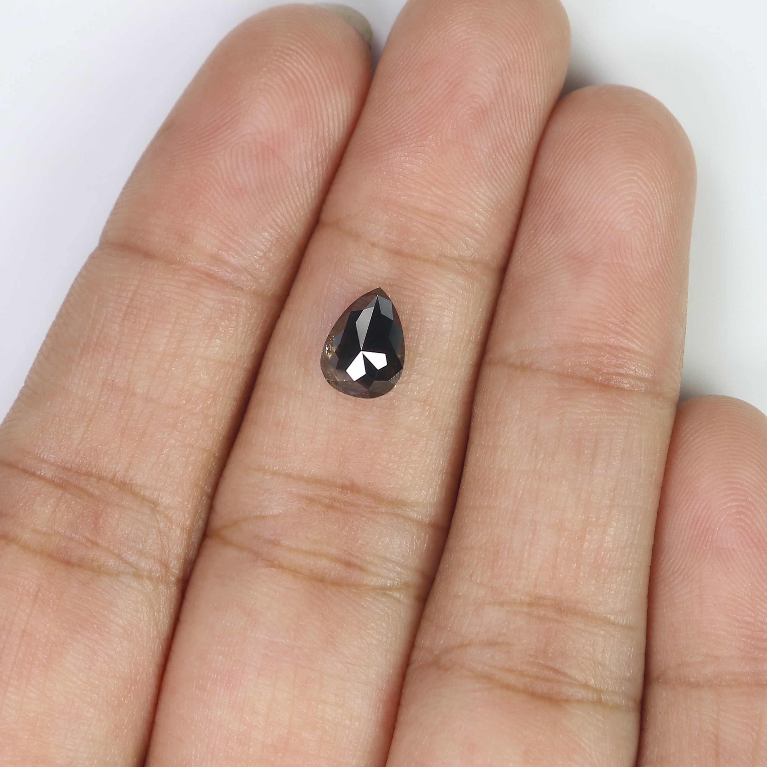 1.34 Ct IGI CERTIFIED Natural Loose Pear Diamond Natural Fancy Black Color Diamond 7.75 MM Natural Loose Diamond Pear Shape Diamond QL9380