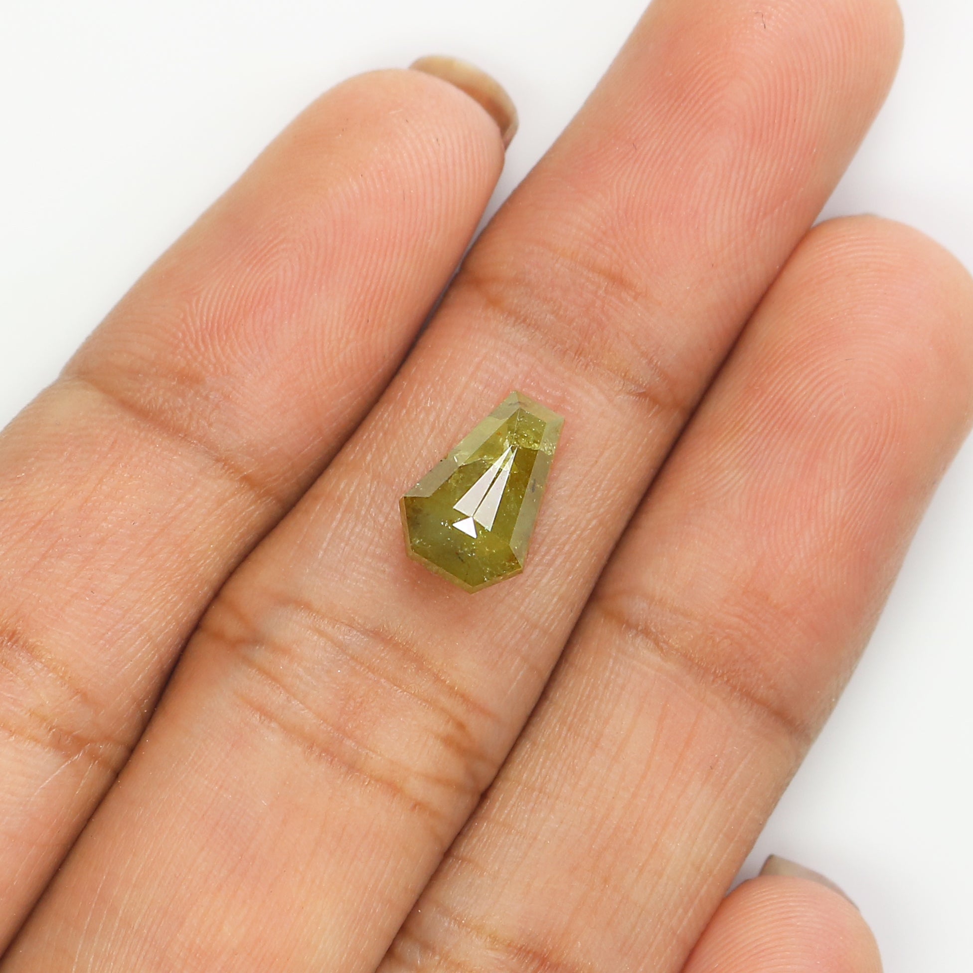 1.95 CT Natural Loose Coffin Cut Diamond Yellow Color Coffin Cut Diamond 9.50 MM Natural Loose Yellow Diamond Coffin Rose Cut Diamond QL9830