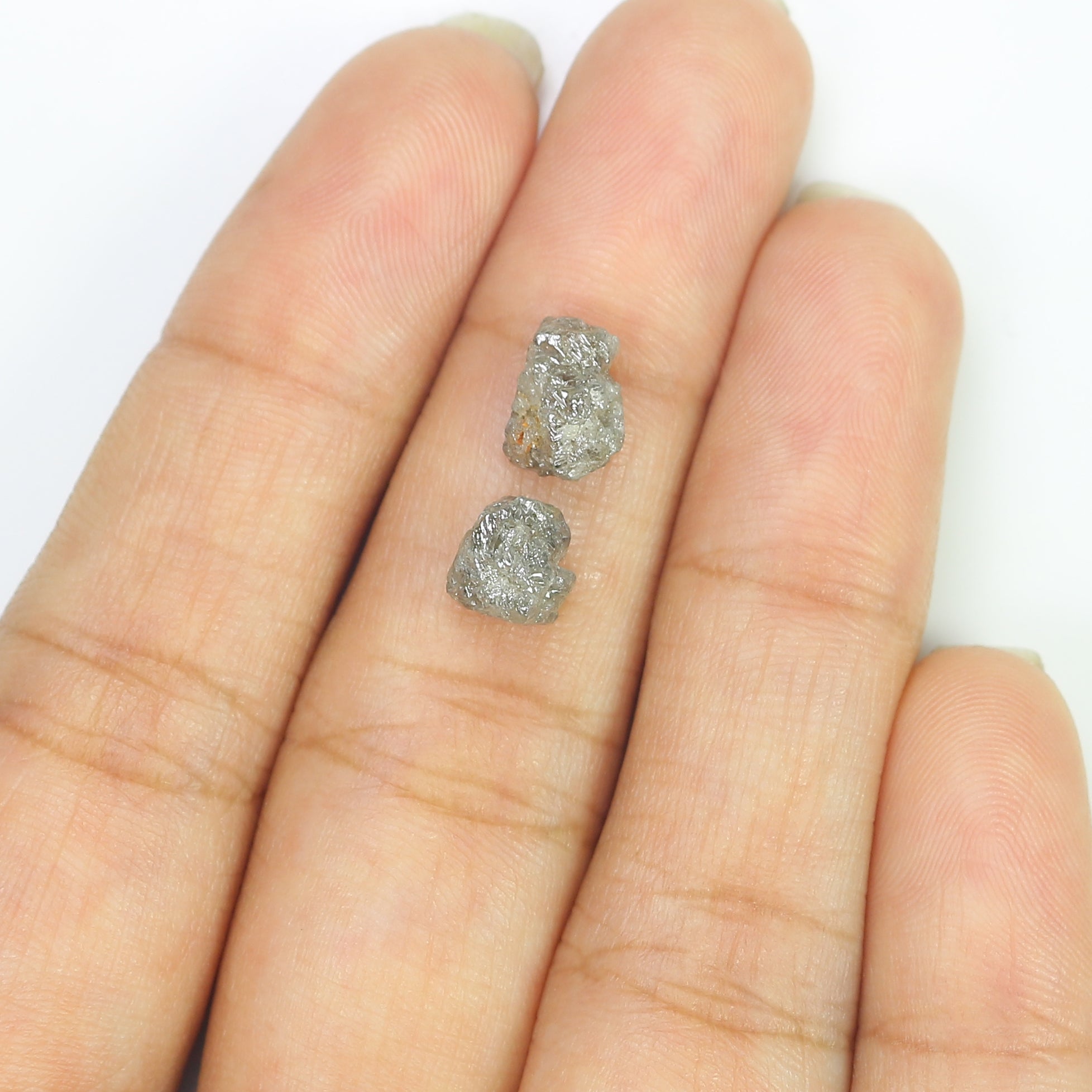 3.86 CT Natural Loose Rough Shape Diamond Brown Color Rough Uncut Diamond 8.65 MM Natural Grey Color Rough Irregular Cut Diamond LQ3366