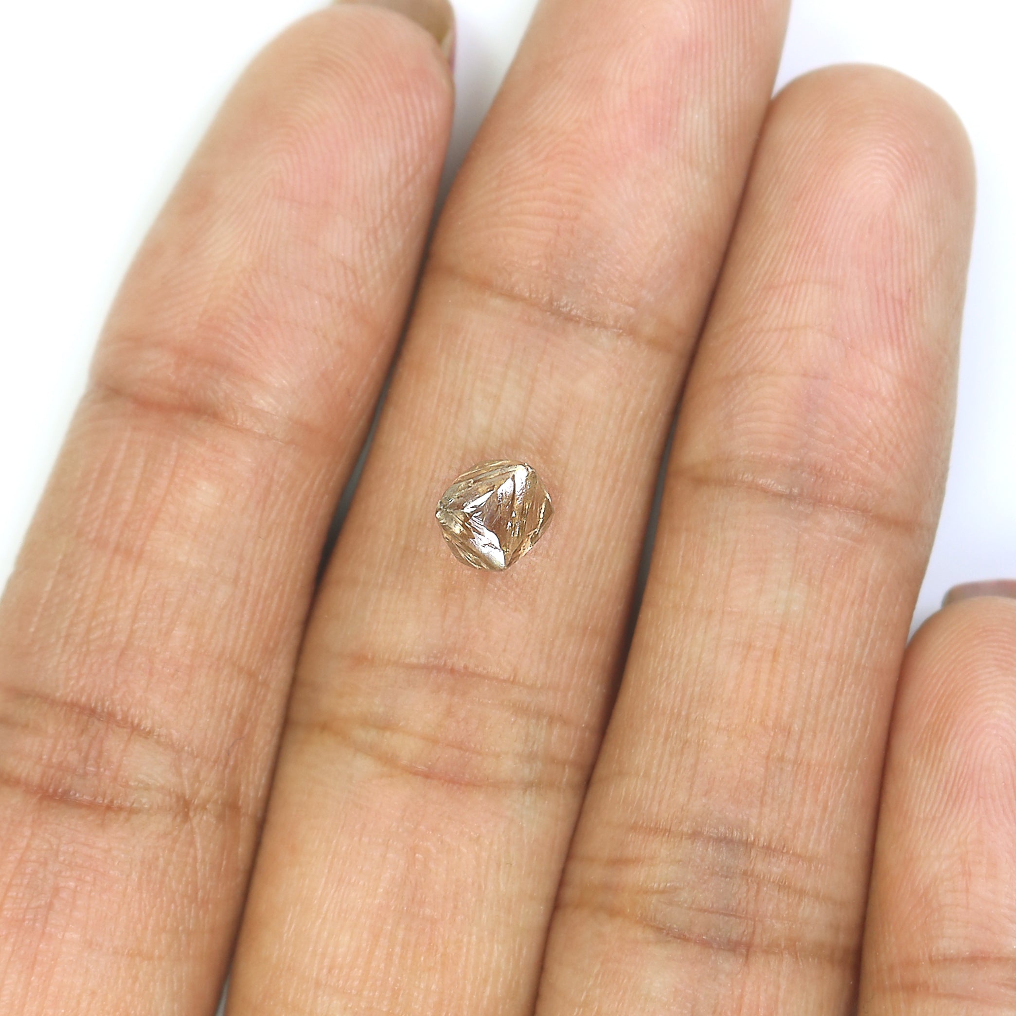 1.52 CT Natural Loose Rough Shape Diamond Brown Color Irregular Cut Diamond 6.70 MM Natural Loose Brown Color Rough UnCut Diamond L3533