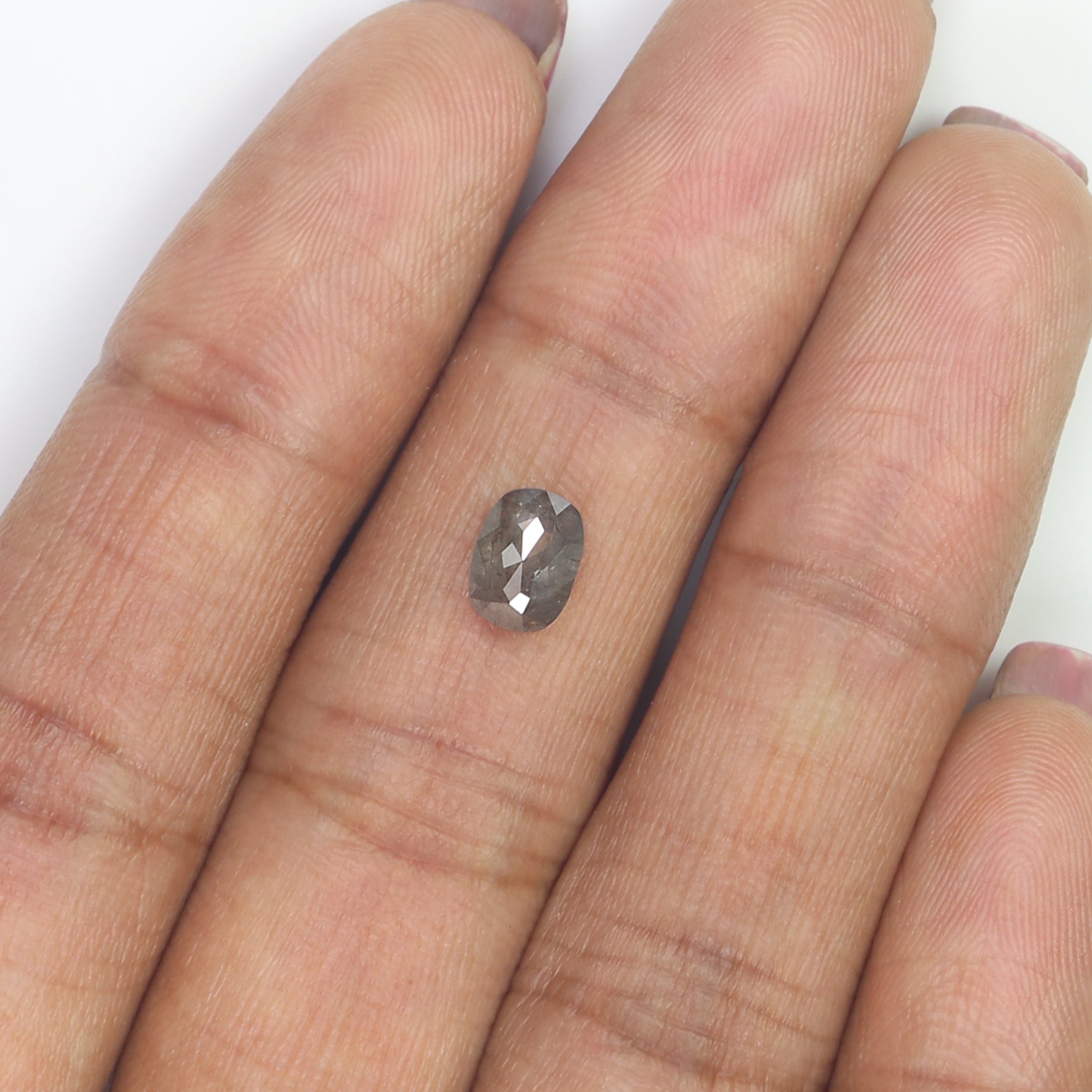 0.94 CT Natural Loose Oval Shape Diamond Brown Grey Color Oval Cut Diamond 6.70 MM Natural Loose Diamond Grey Brown Oval Shape Rose Cut Diamond N2657