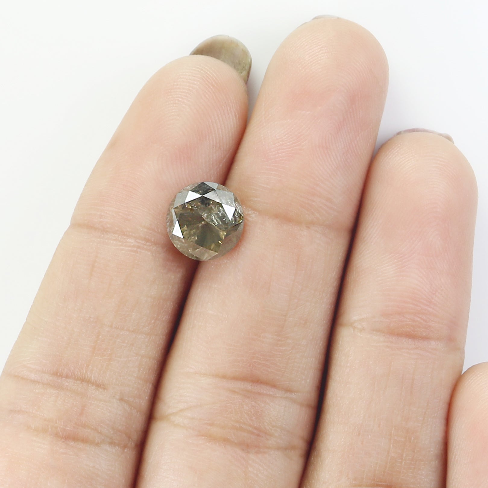 2.84 Ct Natural Loose Round Shape Diamond Black Round Cut Diamond 8.15 MM Natural Loose Diamond Brown Round Brilliant Cut Diamond QL8876