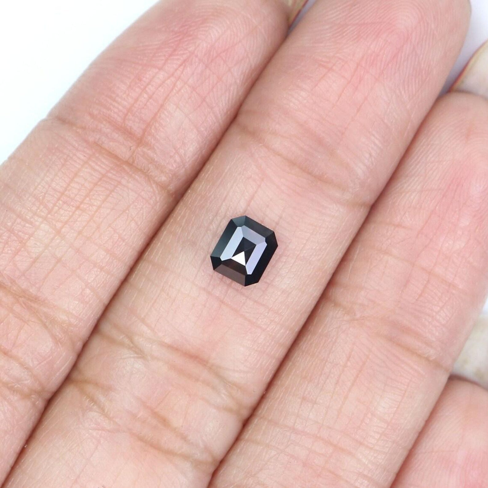 0.69 CT Natural Loose Square Shape Diamond Black Color Square Cut Diamond 5.40 MM Natural Loose Black Color Square Rose Cut Diamond NQ8506