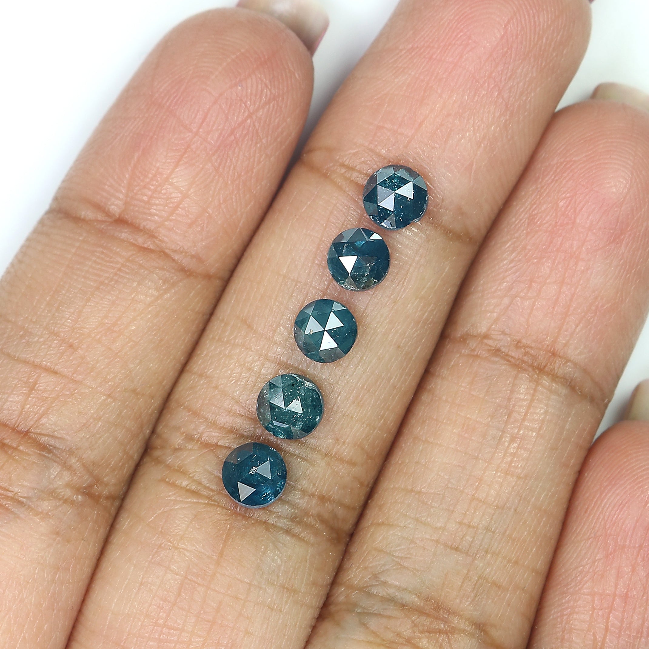 2.65 CT Natural Loose Round Rose Cut Diamond Blue Color Round Shape Diamond 4.60 MM Natural Loose Blue Color Round Rose Cut Diamond LQ2379