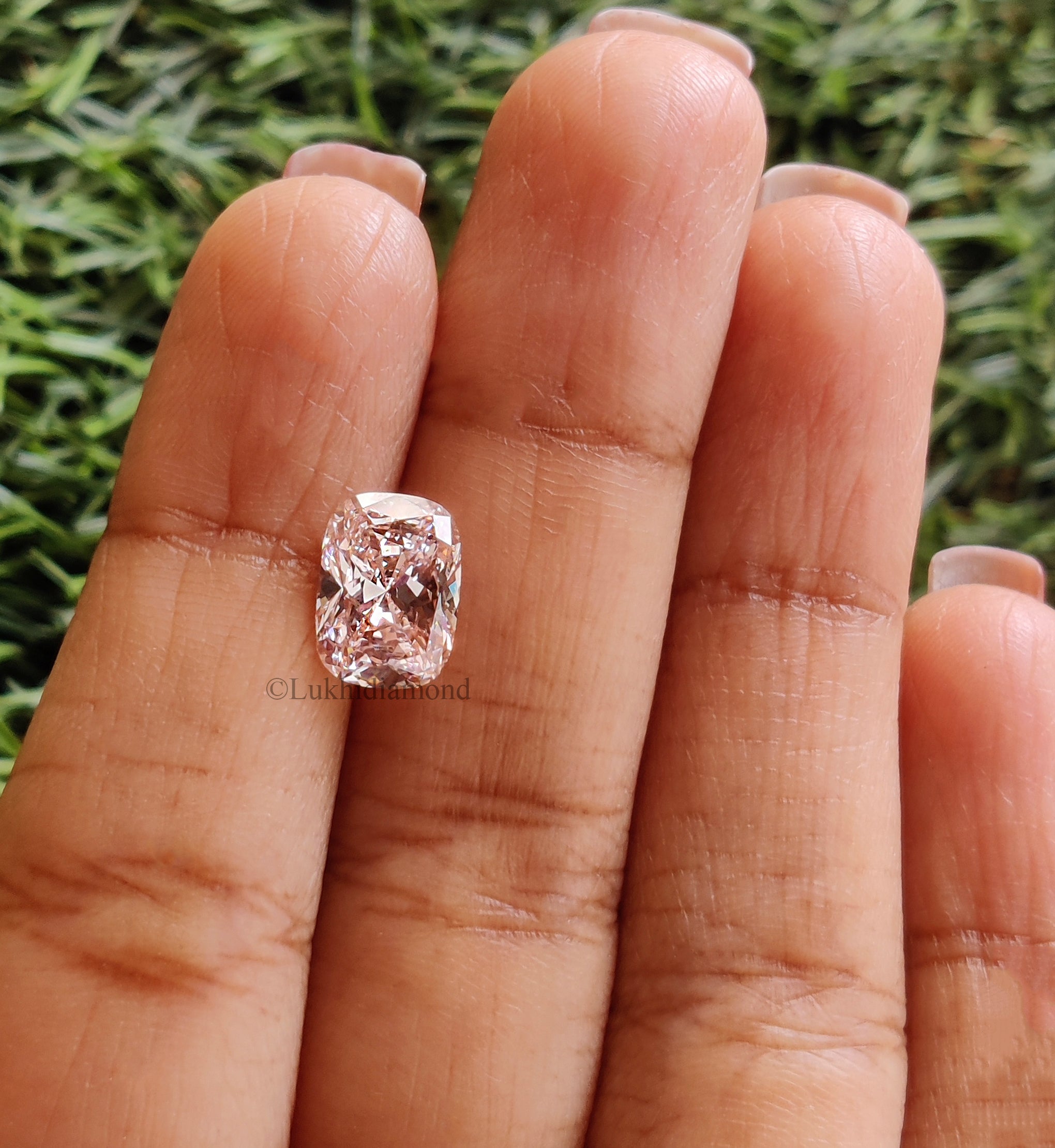2.58 CT IGI Certified Cushion Brilliant Cut Diamond Fancy Intense Pink Color VVS2 Clarity Lab Grown Diamond Lab Created CVD Diamond L3331