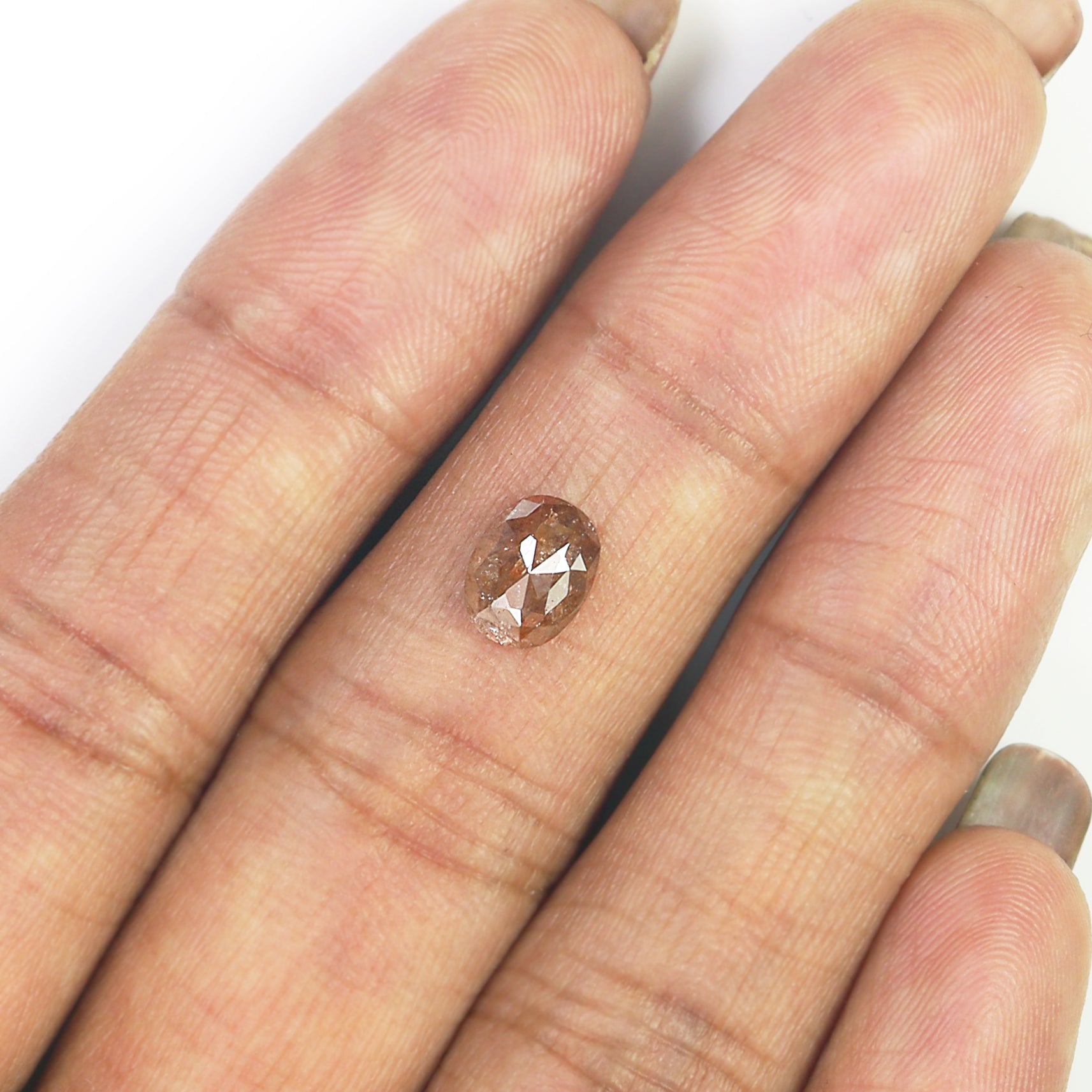 1.16 CT Natural Loose Oval Shape Diamond Brown Color Oval Cut Diamond 7.40 MM Natural Loose Diamond Brown Color Oval Rose Cut Diamond N2669