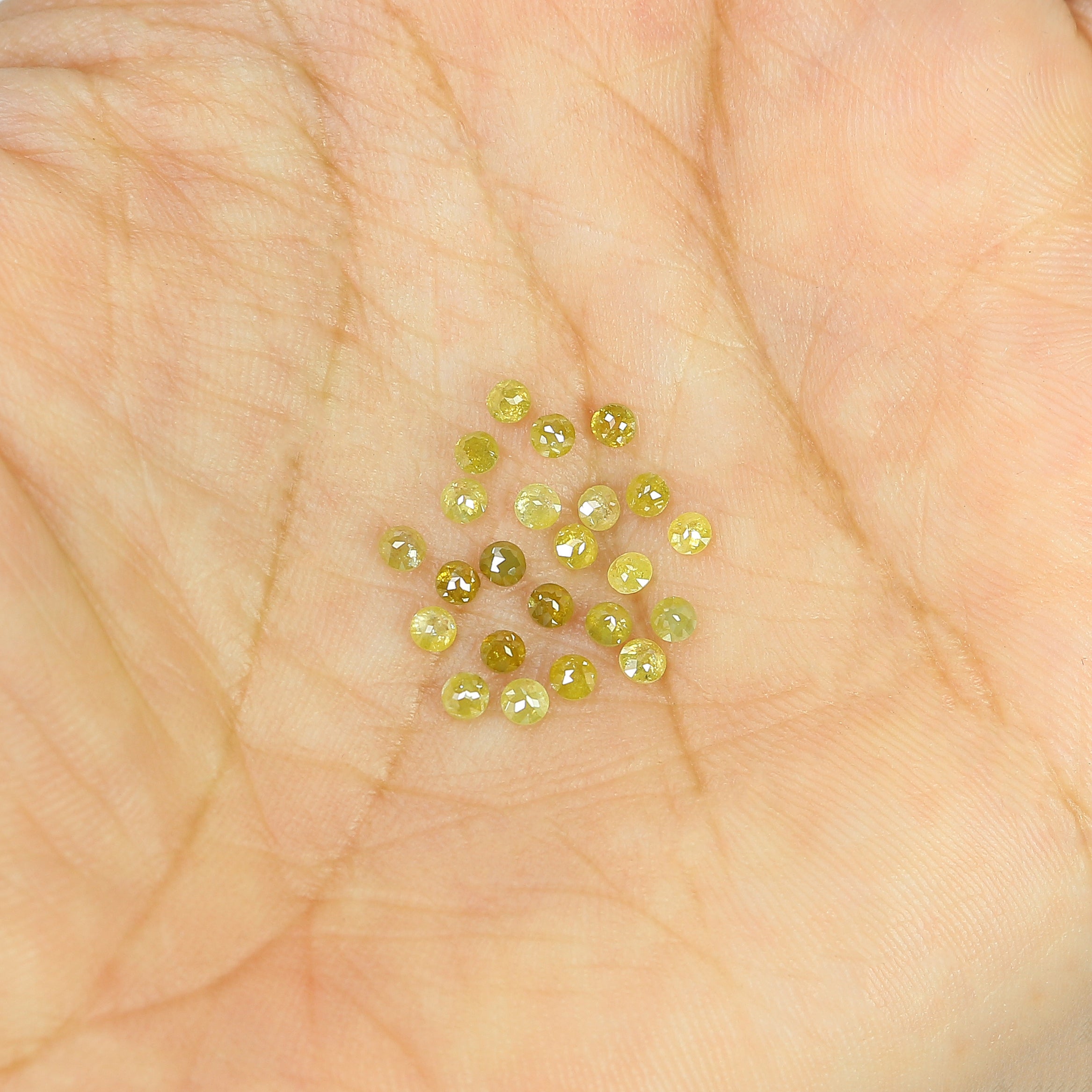 1.30 Ct Natural Loose Round Rose Cut Diamond Yellow Color Rose Cut Diamond 2.10 MM Natural Loose Diamond Round Rose Cut Diamond LQ4414