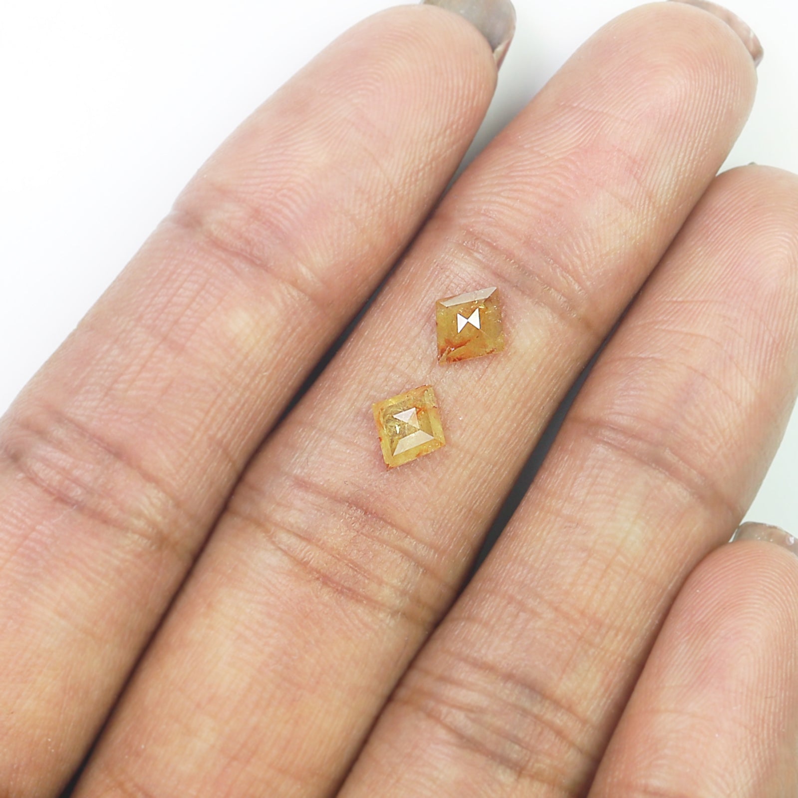 0.82 CT Natural Loose Kite Cut Pair Diamond Brown Color Kite Shape Diamond 6.50 MM Natural Loose Brown Color Kite Rose Cut Diamond L2462