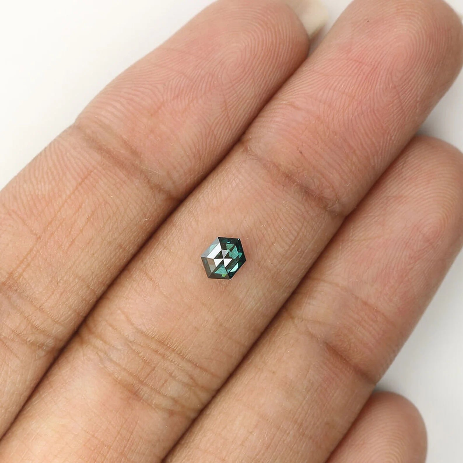 0.36 CT Natural Loose Hexagon Shape Diamond Blue Color Hexagon Shape Diamond 4.95 MM Natural Loose Diamond Blue Hexagon Cut Diamond NQ1410