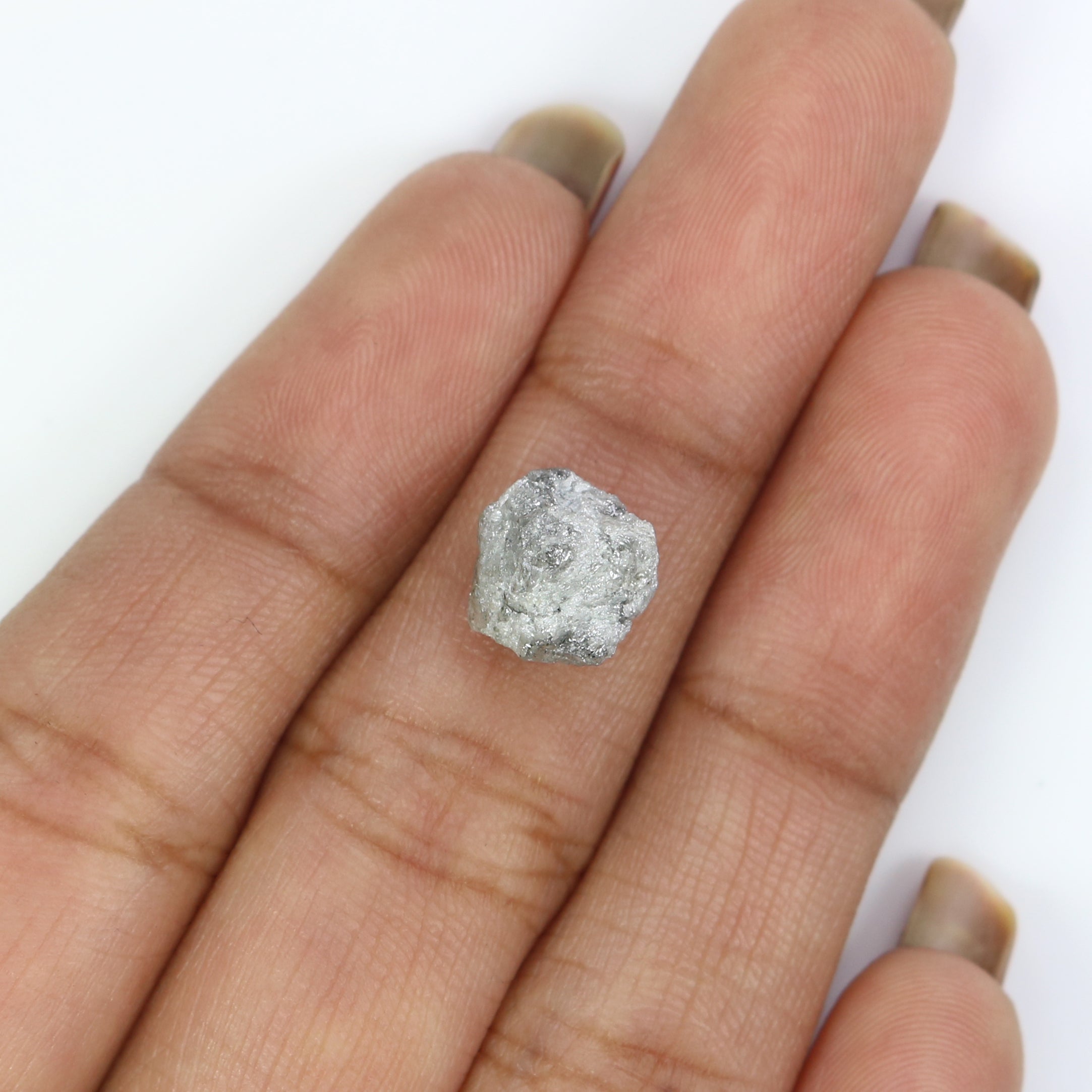 4.16 CT Natural Loose Rough Shape Diamond Grey Color Rough Cut Diamond 10.05 MM Natural Loose Grey Color Rough Irregular Cut Diamond KQ2656