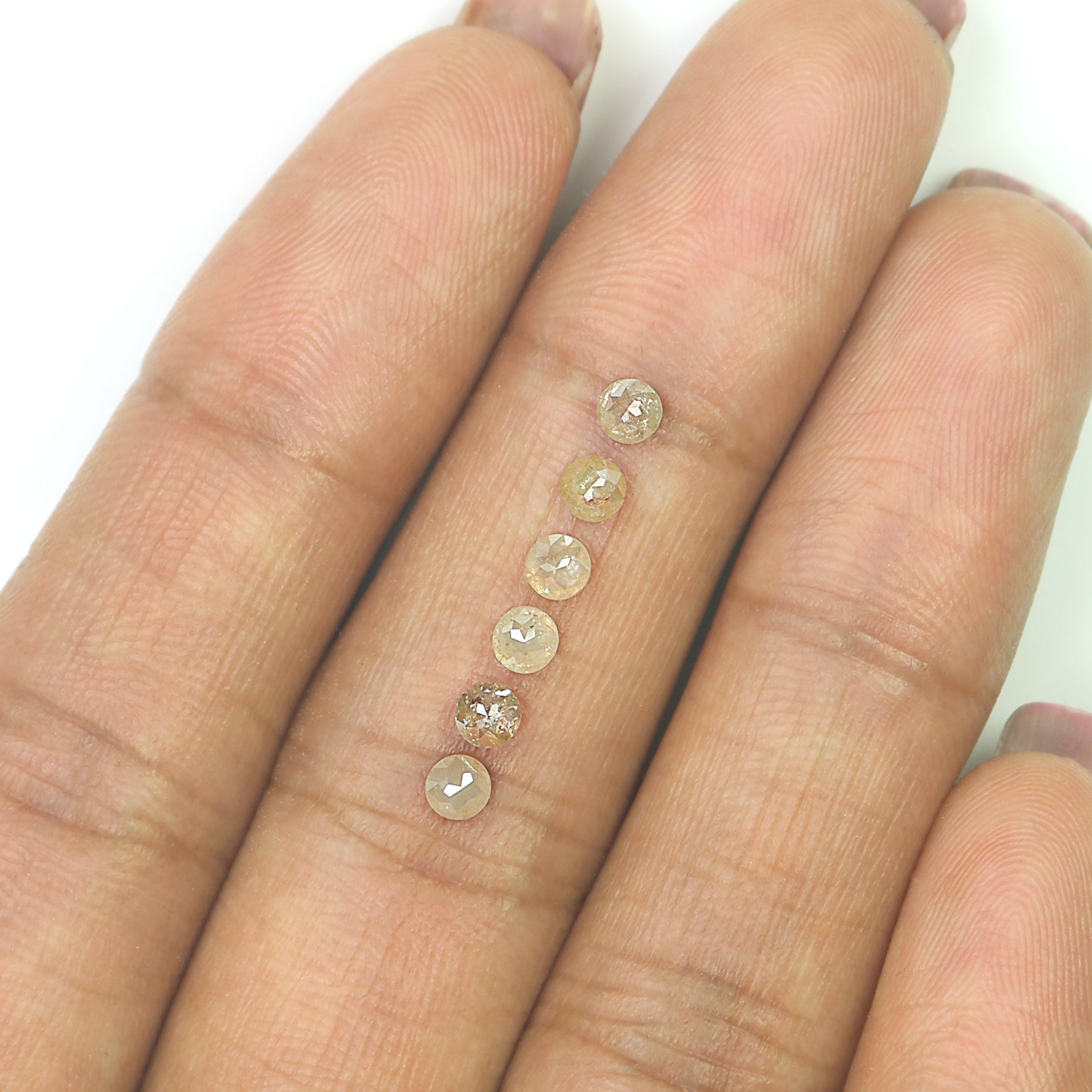 1.07 CT Natural Loose Round Shape Diamond Brown Color Round Cut Diamond 3.10 MM Natural Diamond Grey Color Round Rose Cut Diamond N7667
