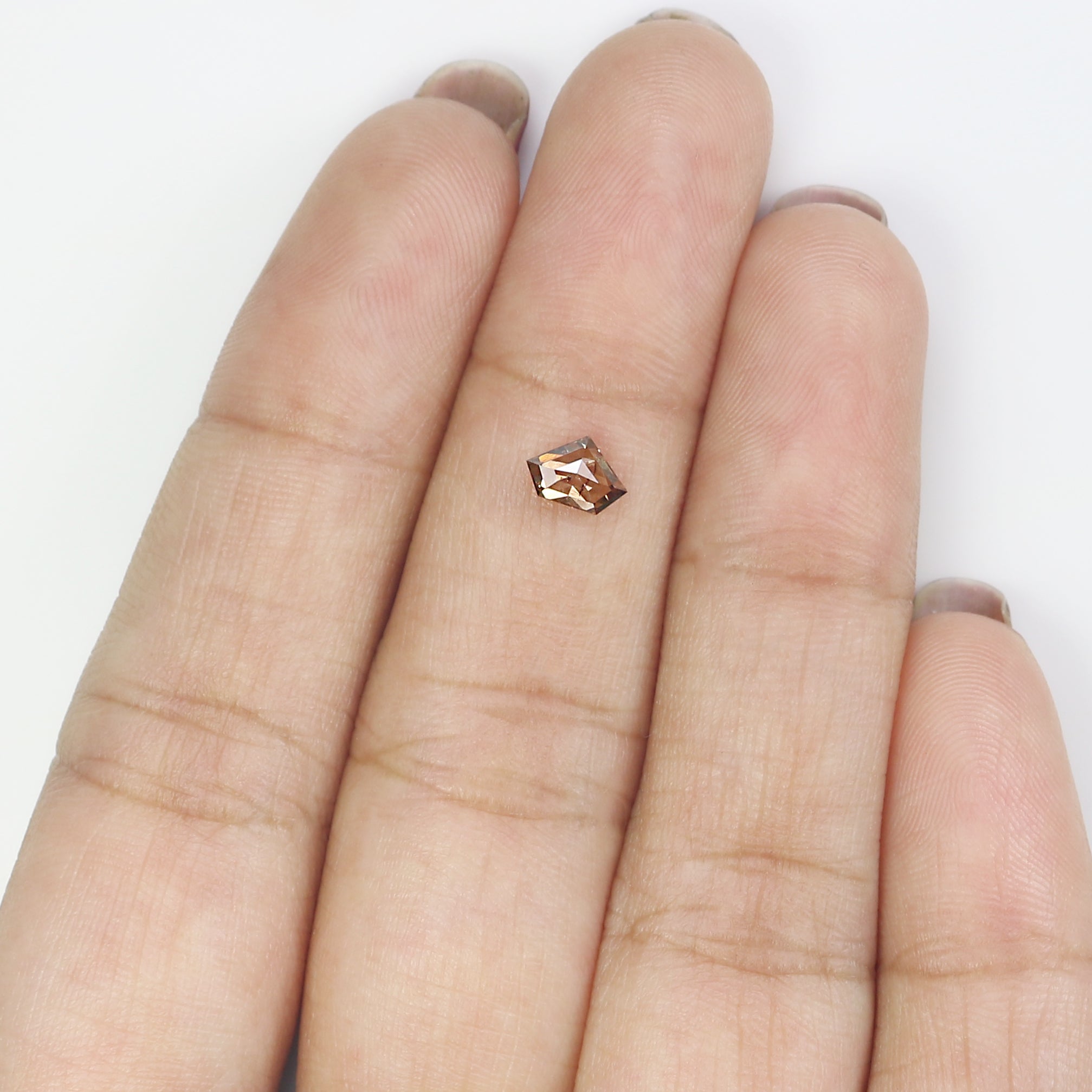 0.39 CT Natural Loose Shield Shape Diamond Brown Color Shield Shape Diamond 4.15 MM Natural Loose Diamond Shield Rose Cut Diamond LQ661