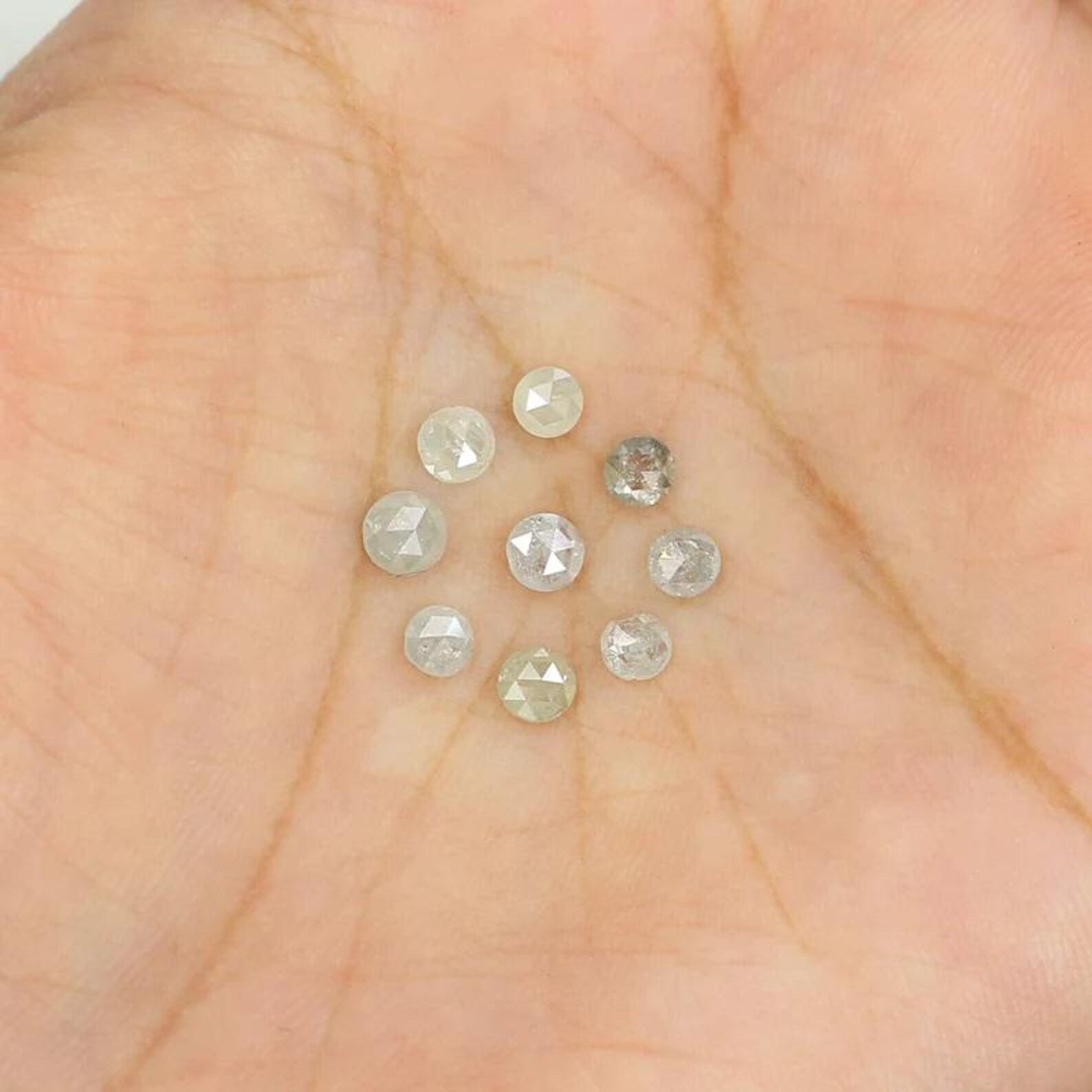 1.32 CT Natural Loose Round Shape Diamond Grey Color Round Diamond 3.10 MM Natural Loose Diamond Grey Color Round Rose Cut Diamond NQ2456