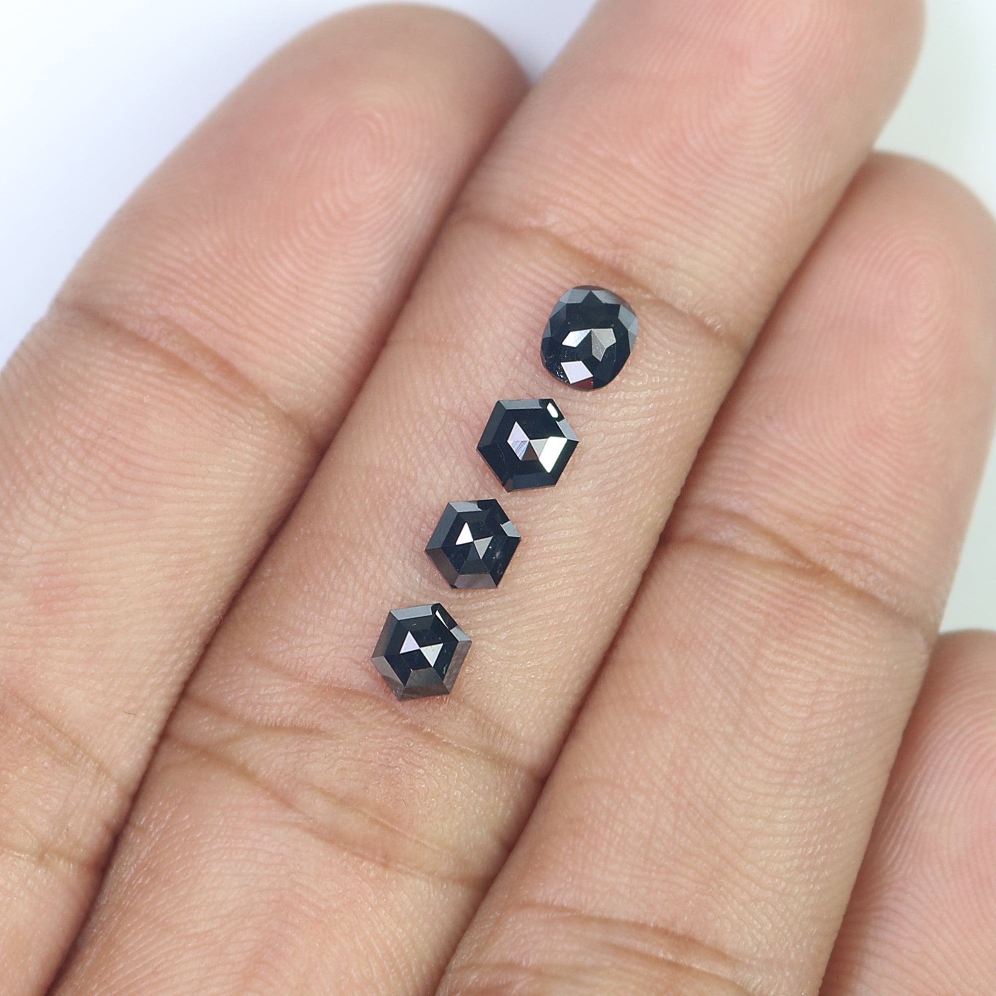 1.02 CT Natural Loose Mix Shape Diamond Black Color Mix Shape Diamond 4.70 MM Natural Loose Black Color Mix Shape Rose Cut Diamond L2688