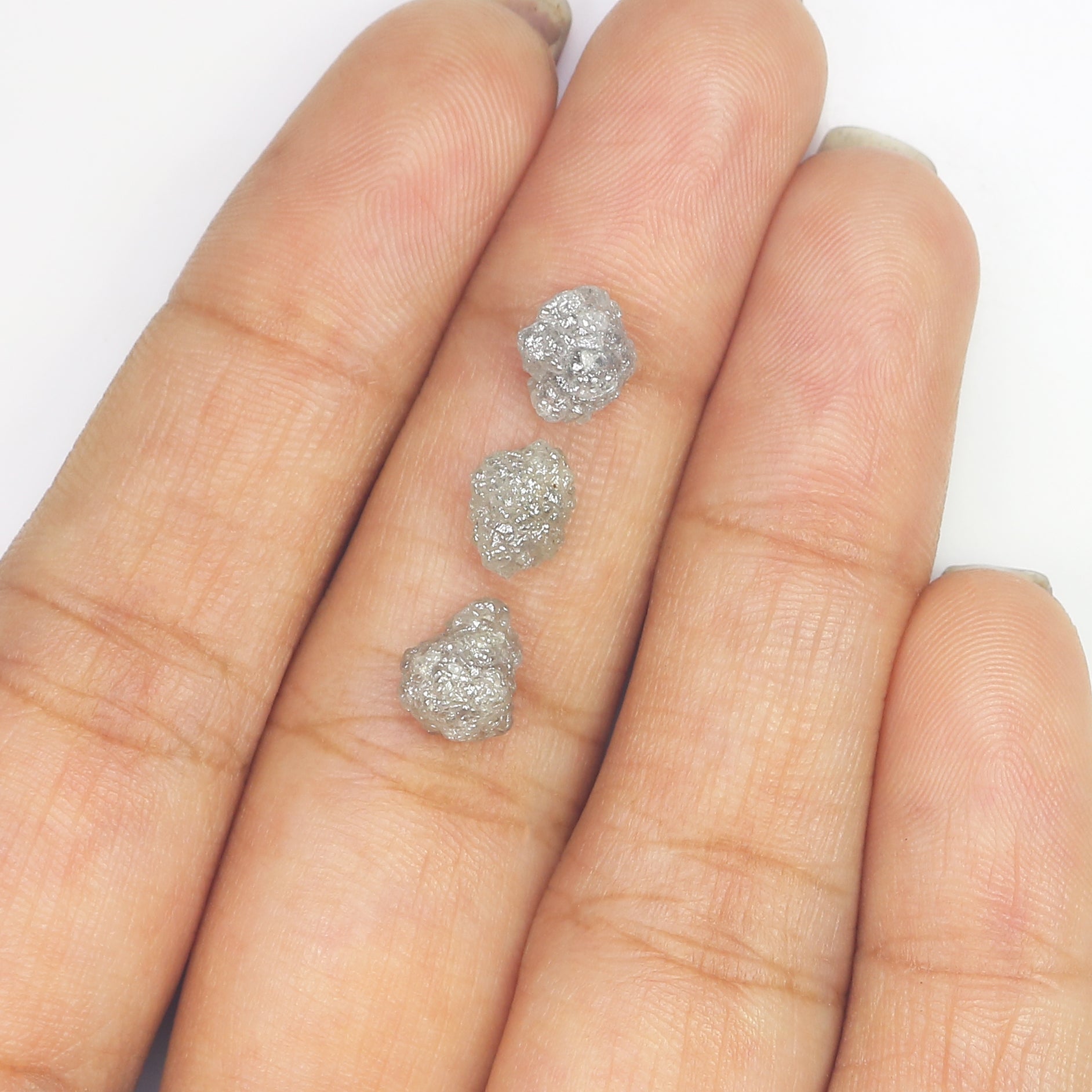4.01 CT Natural Loose Rough Shape Diamond Grey Color Rough Uncut Diamond 7.60 MM Natural Grey Diamond Rough Irregular Cut Diamond LQ3362