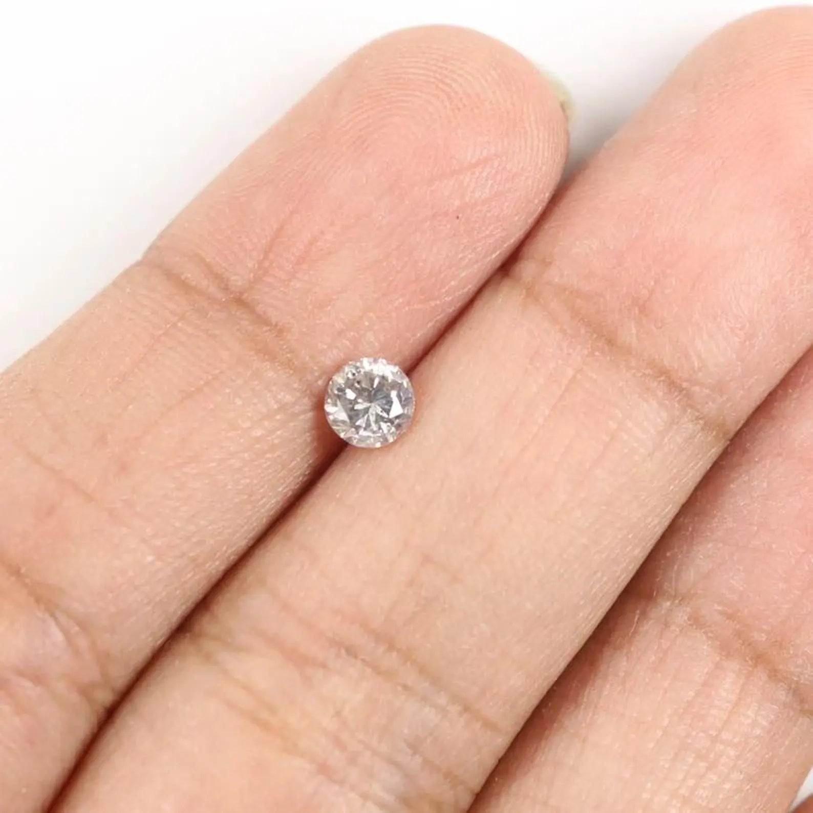 0.40 CT Natural Loose Round Shape Diamond White Color Round Cut Diamond 4.40 MM Natural Salt And Pepper Round Brilliant Cut Diamond NQ8954
