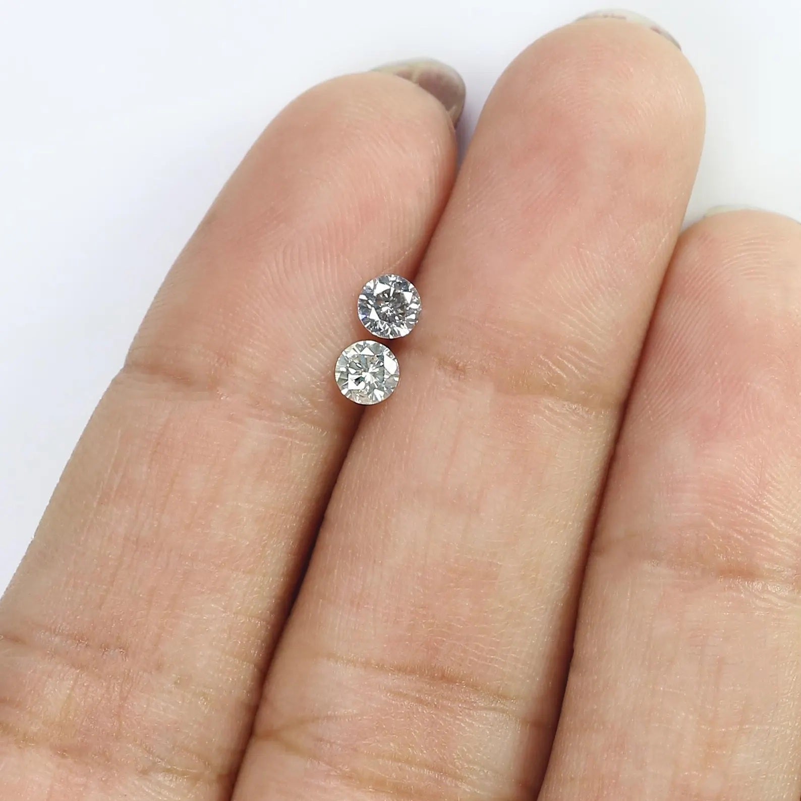 0.37 CT Natural Loose Round Shape Pair Diamond White - J Color Round Cut Diamond 3.60 MM Natural Loose Round Brilliant Cut Diamond NQ1868