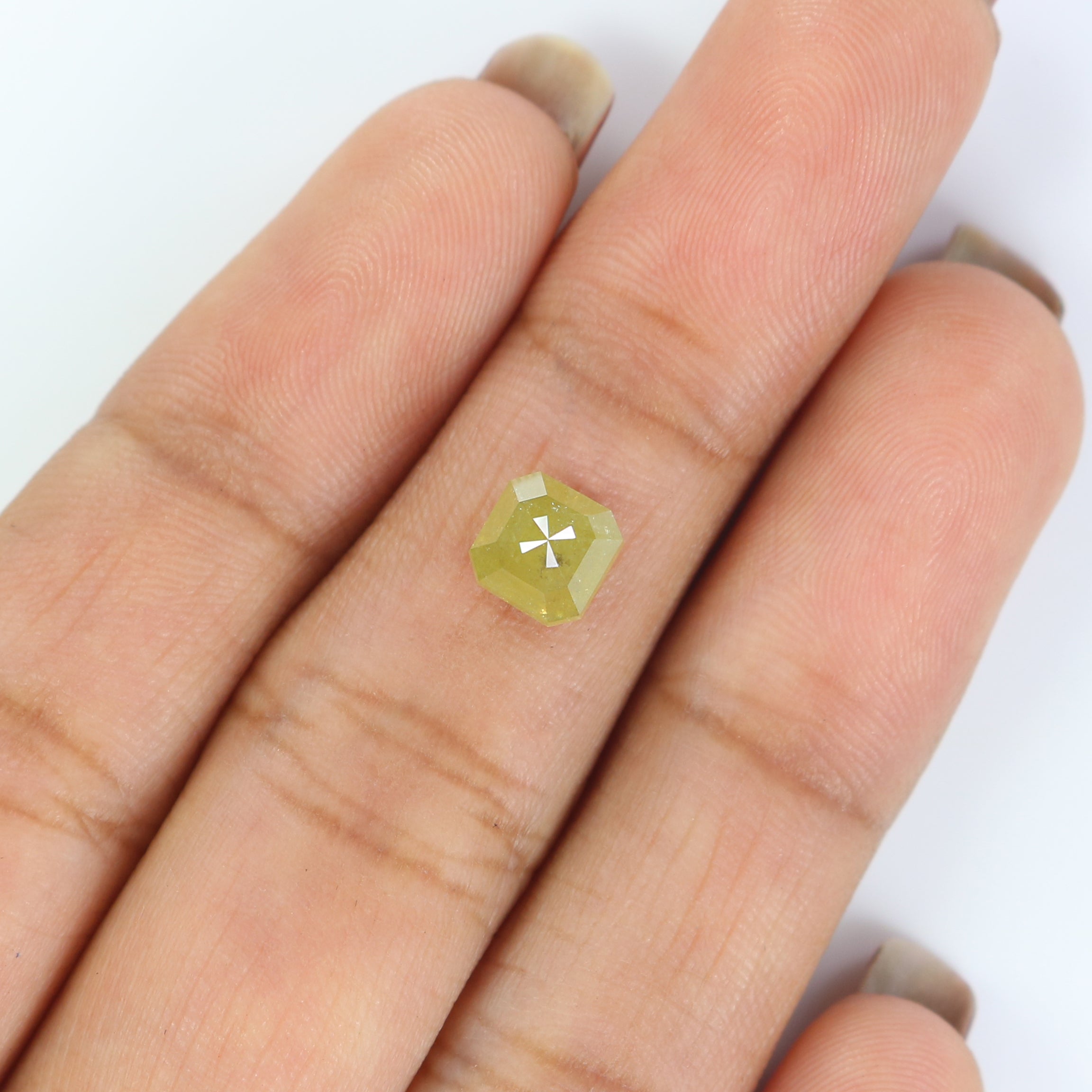 1.20 CT Natural Loose Radiant Shape Diamond Yellow Color Radiant Cut Diamond 5.70 MM Natural Yellow Color Radiant Rose Cut Diamond LQ2844