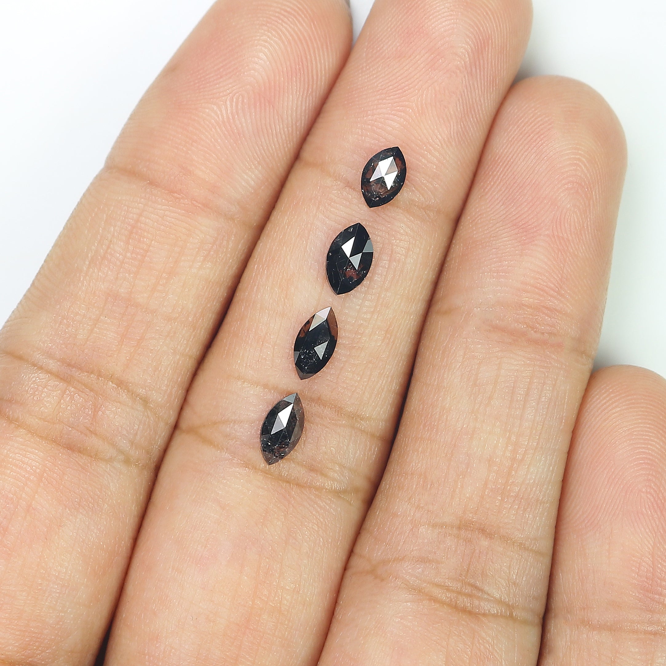 0.94 CT Natural Loose Marquise Shape Diamond Black Color Marquise Cut Diamond 5.30 MM Natural Black Diamond Marquise Rose Cut Diamond LQ1606