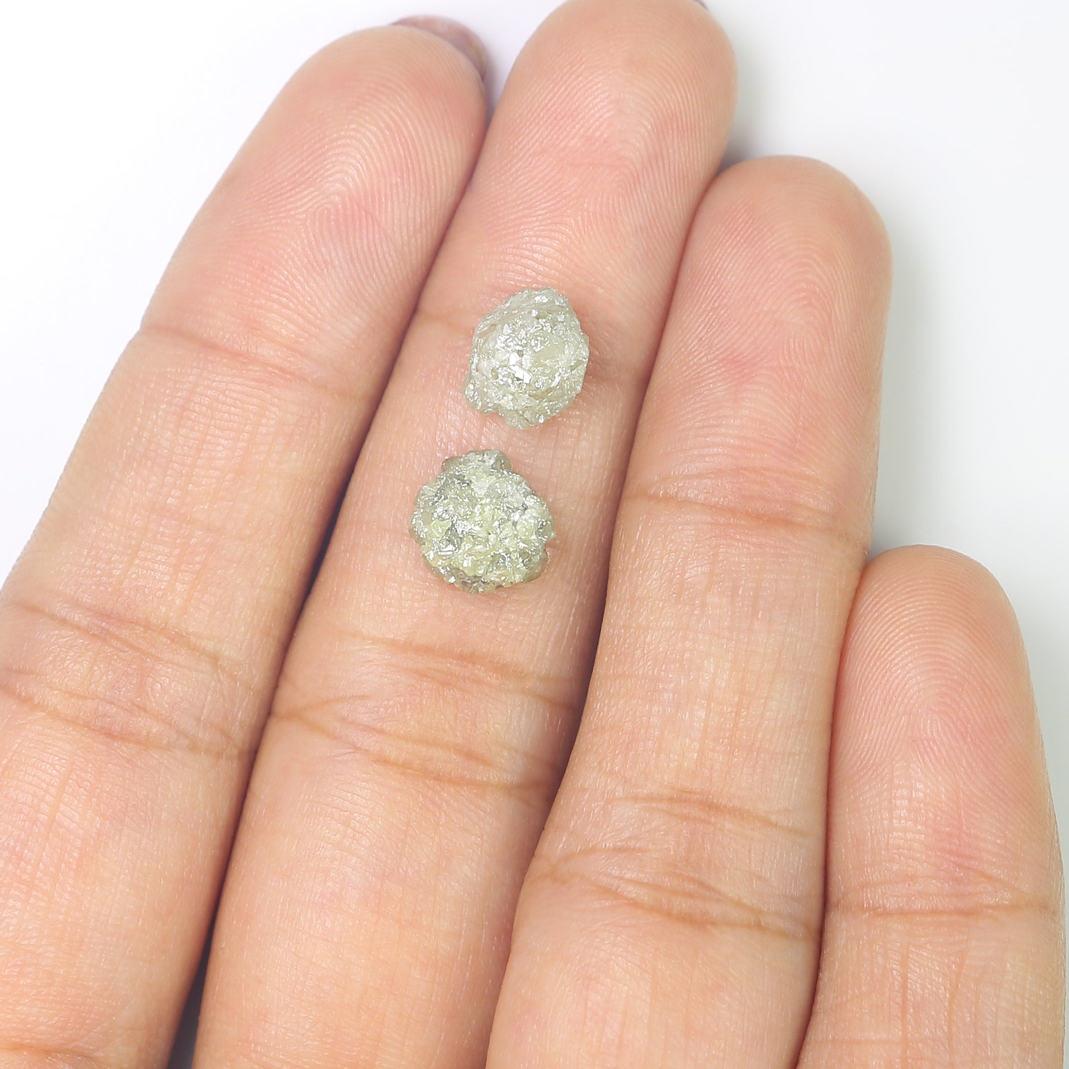 4.78 CT Natural Loose Rough Shape Diamond Green Color Rough Uncut Diamond 8.15 MM Natural Grey Diamond Rough Irregular Cut Diamond LQ3370