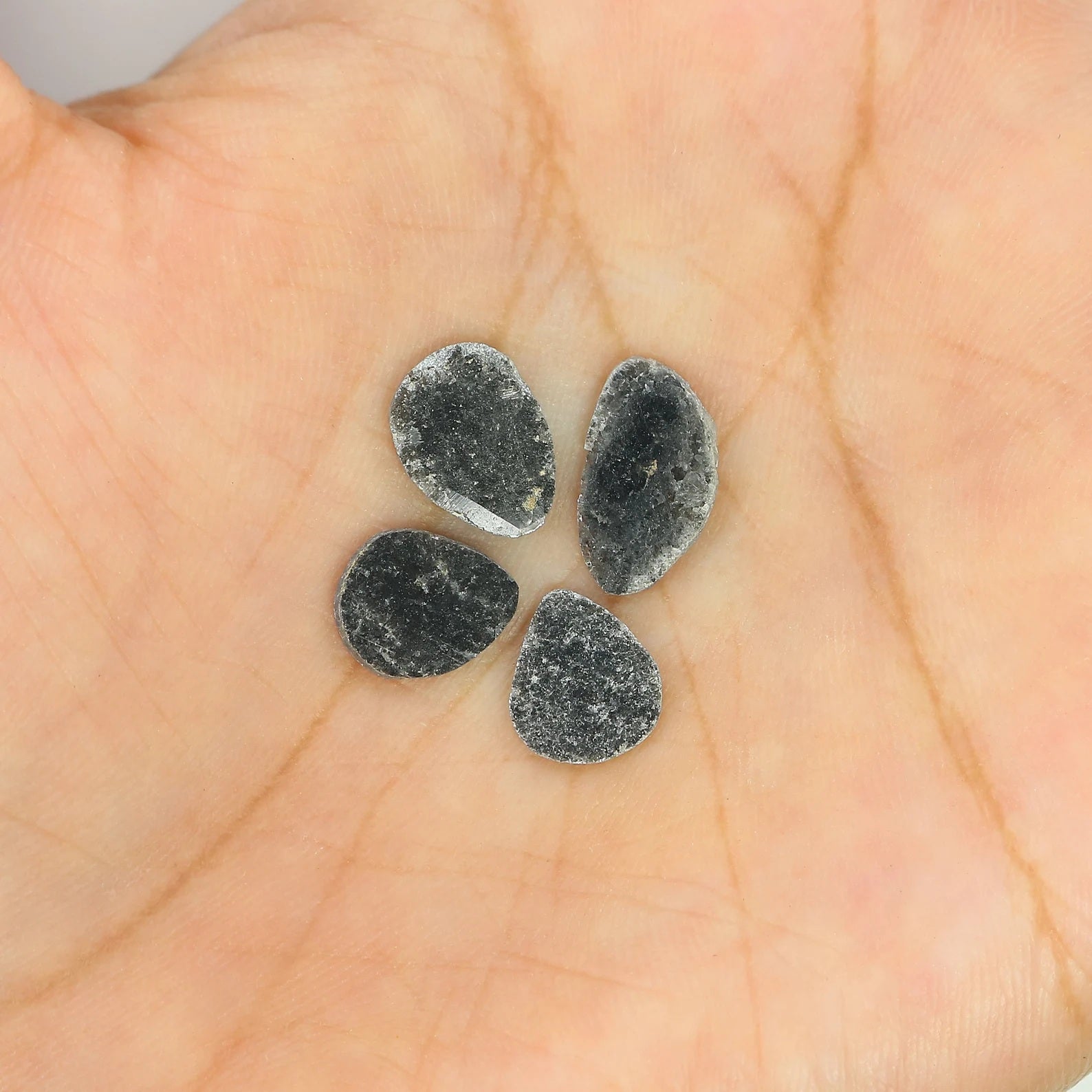 2.92 CT Natural Loose Slice Shape Diamond Black Color Uncut Diamond 11.65 MM Natural Loose Diamond Black Color Irregular Cut Diamond NQ2505